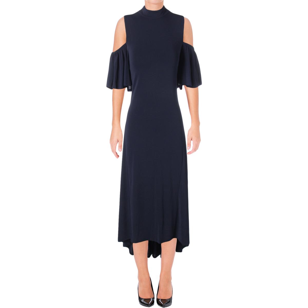 cold shoulder mock neck dress
