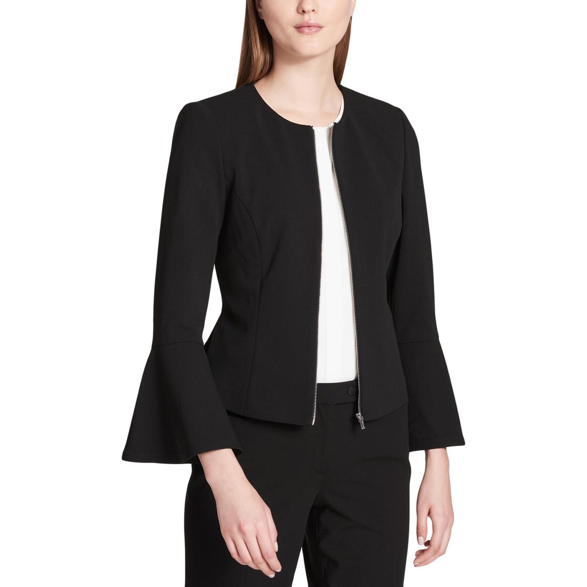 Calvin Klein Womens Black Office Wear Jacket Blazer Petites 14P BHFO ...