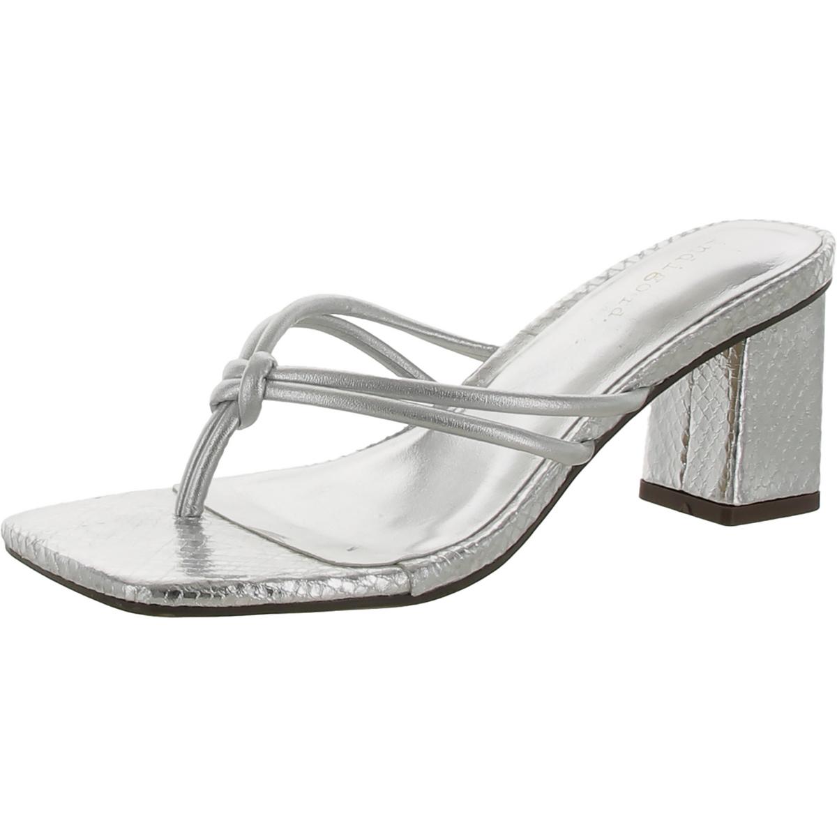 Indigo Rd. Женские серебристые босоножки-стринги на металлическом ремешке, размер 6,5 (B,M) BHFO 6485