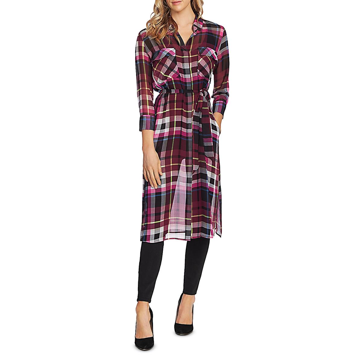 vince camuto plaid top