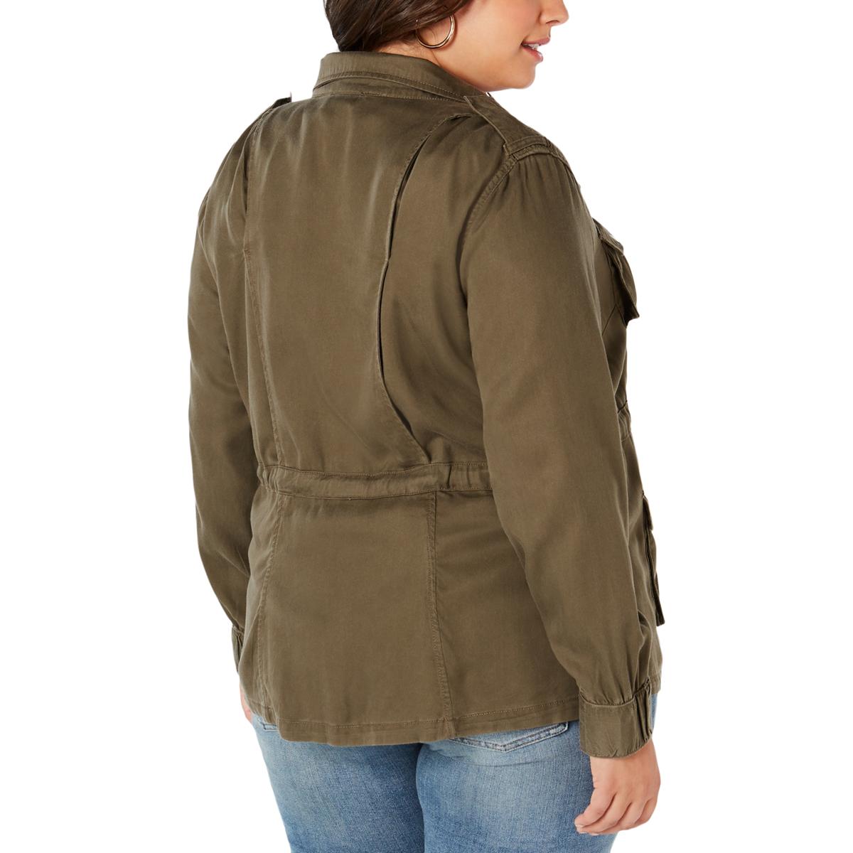 Style & Co. Womens Green Lightweight Utility Jacket Outerwear Plus 2X