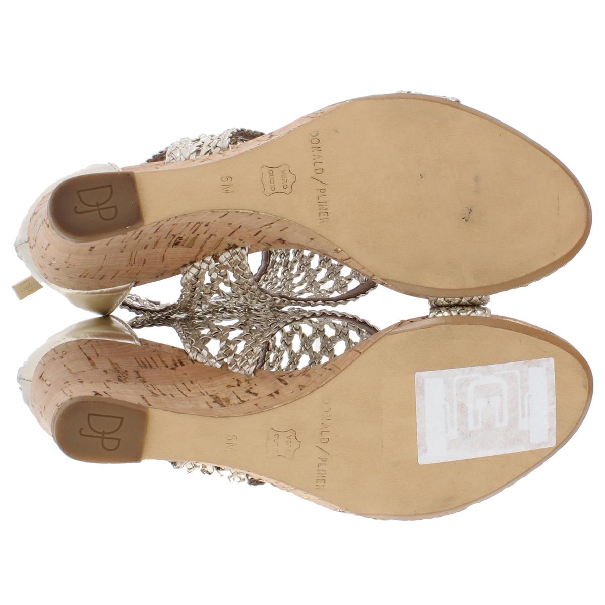 Donald J. Pliner Womens Joli-33 Gold Wedge Sandals 5 Medium (B,M) BHFO 2969 | eBay