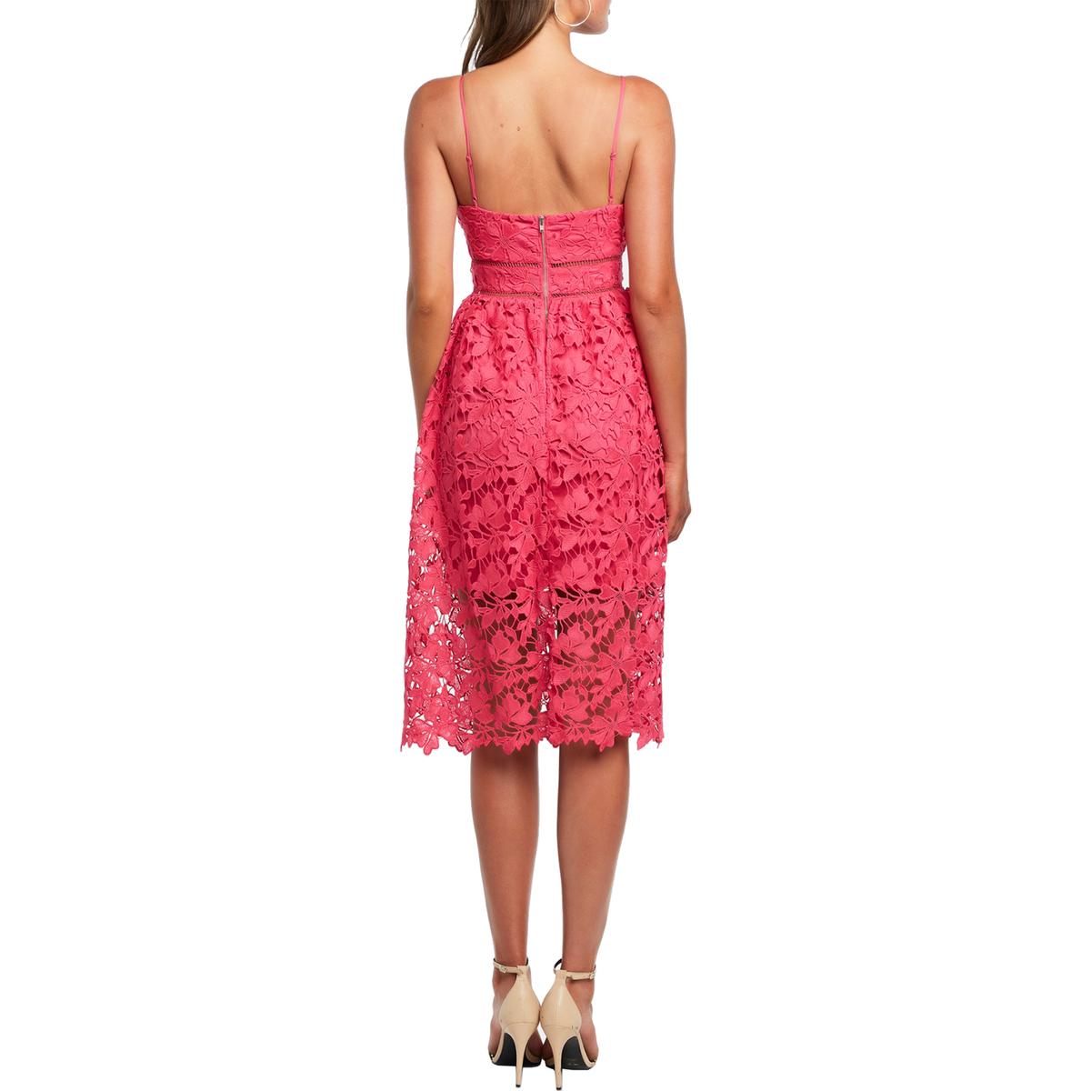 Bardot Womens Sonya Lace Overlay V-Neck Cocktail Party Dress BHFO 9829