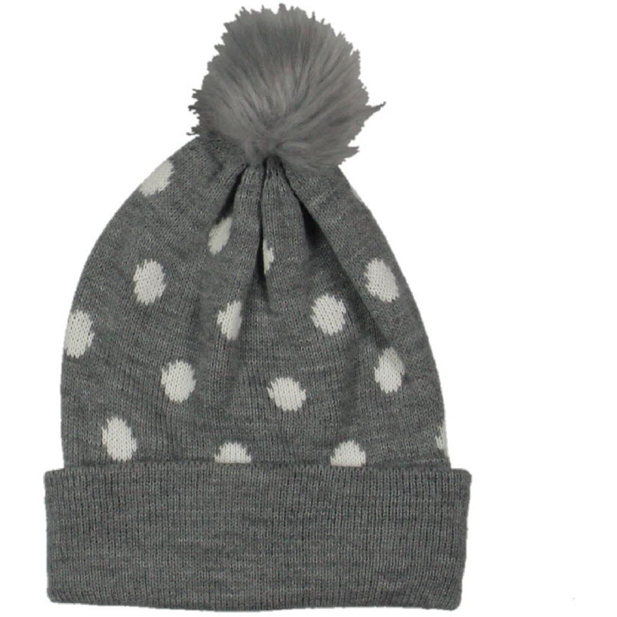 Коллекция Eighteen Женская серая зимняя шапка-бини с помпоном из искусственного меха O/S BHFO 8536