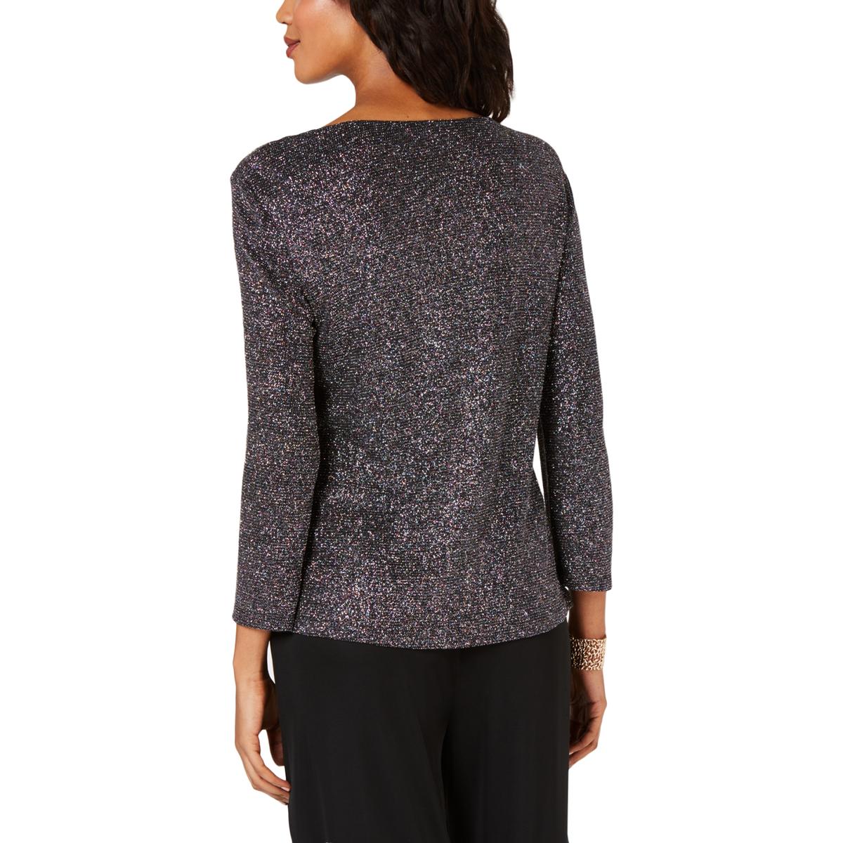 womens black cowl neck top
