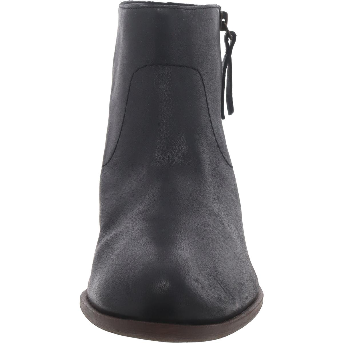 Lucky Brand Women's Leather Low Block Heel Almond Toe Ankle Bootie - Picture 6 of 15