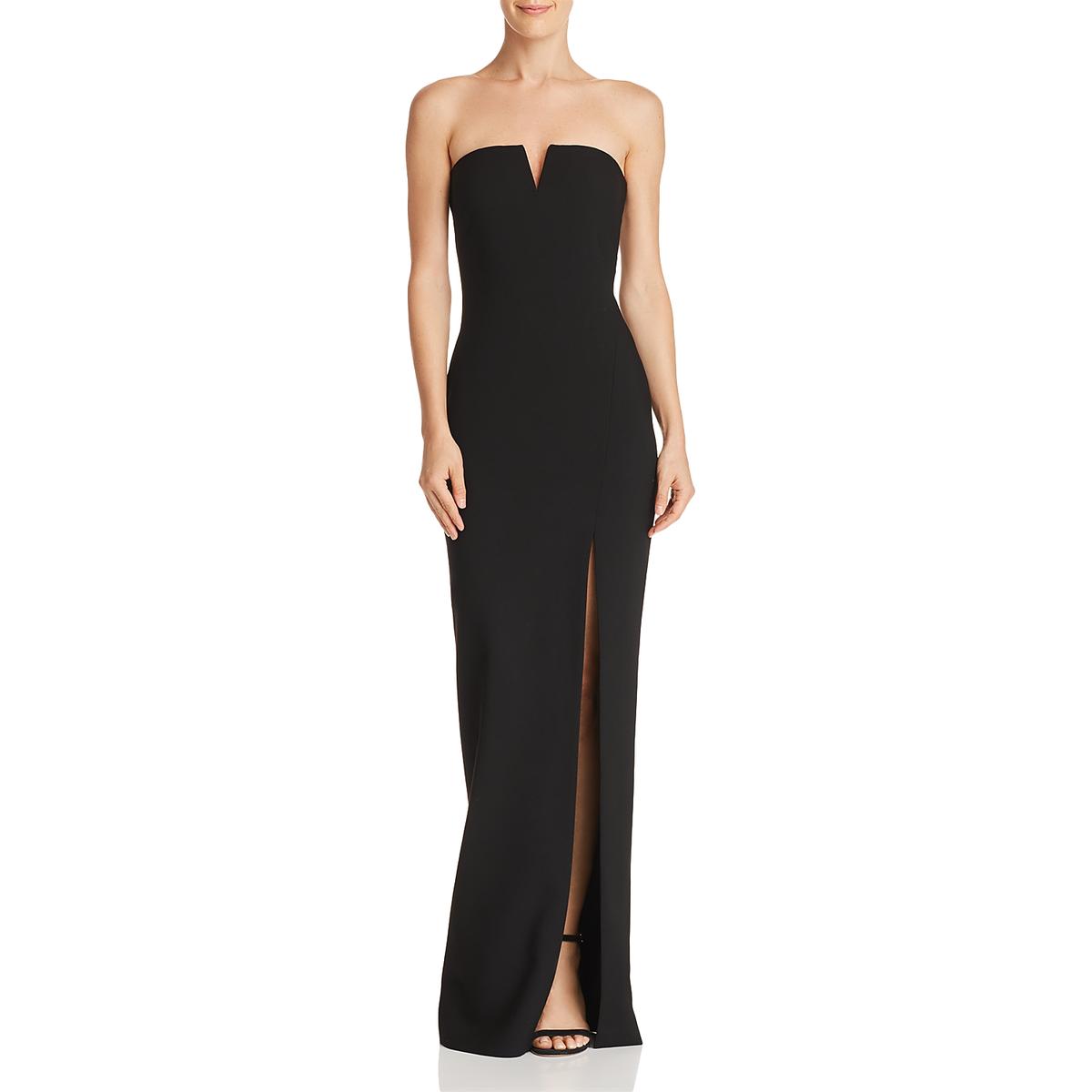 Likely Womens Windsor Black Strapless Side Slit Evening Dress Gown 14 ...