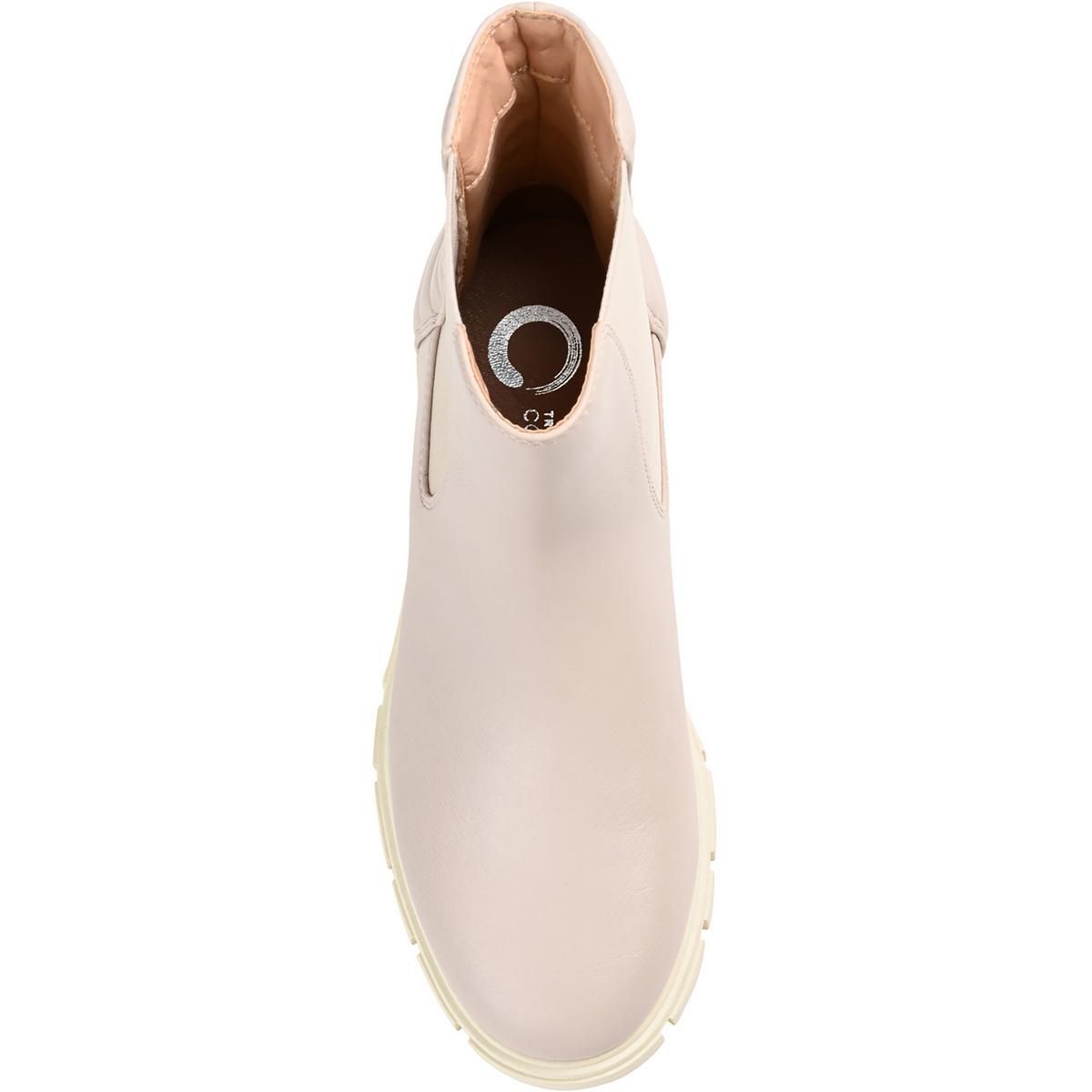 Journee Collection Womens TATIANA Faux Leather Round toe Chelsea Boots BHFO 5865 - Picture 6 of 6
