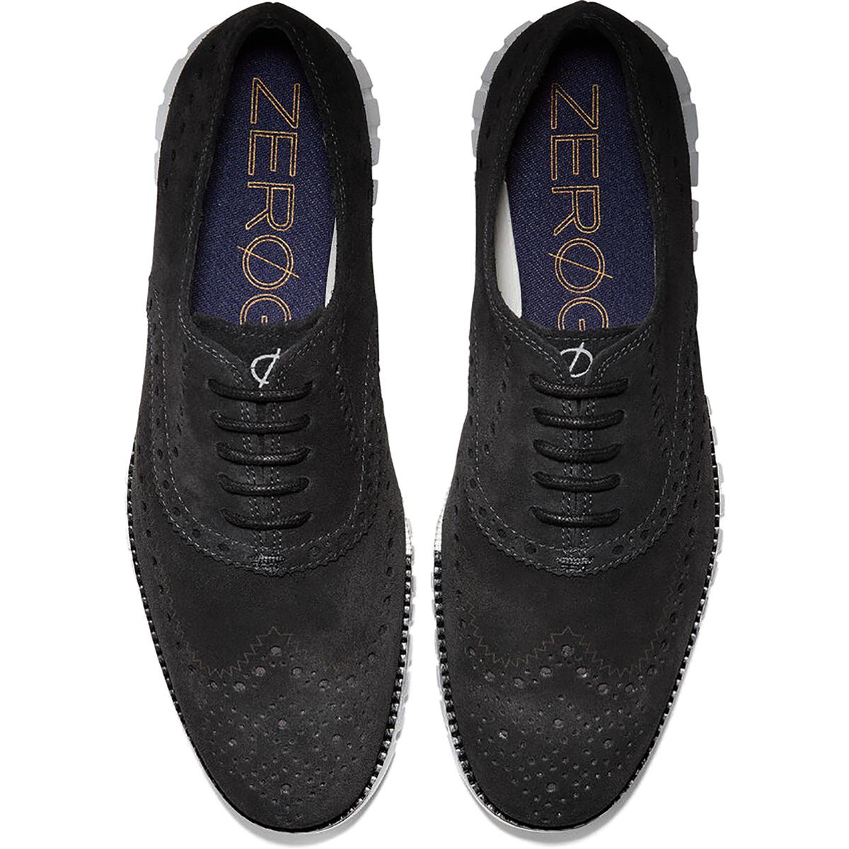 Cole Haan Mens ZEROGRAND WING Gray Suede Oxfords Shoes 10 Medium (D