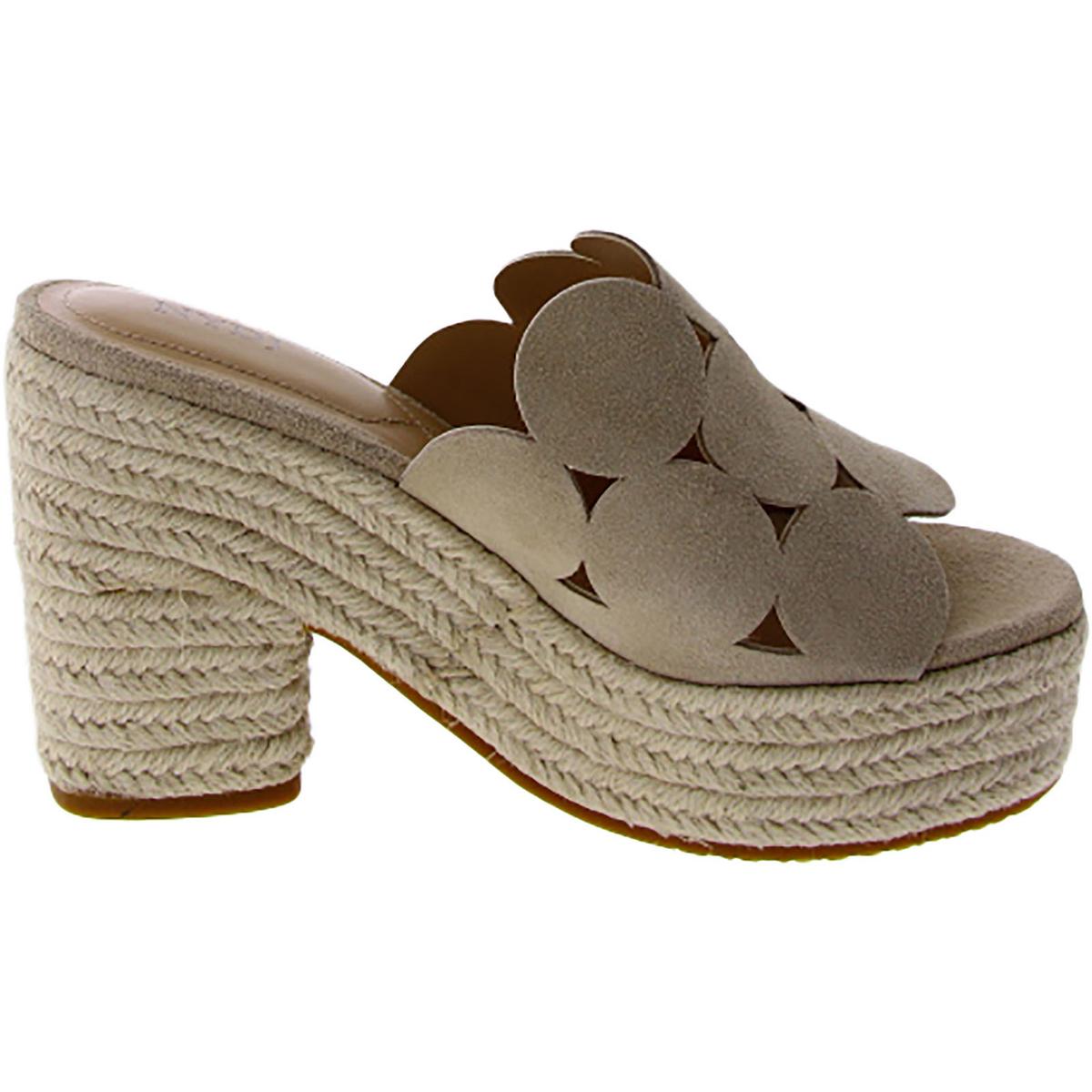 NYDJ Womens HELENE Faux Leather Slip On Open Toe Wedge Sandals Shoes BHFO 8425 - Picture 5 of 6