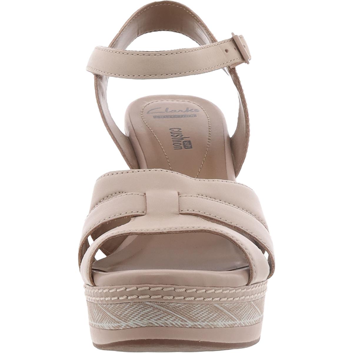 Clarks Womens Zia Noble Open Toe Ankle Strap Wedge Sandals Shoes BHFO 6773 - Picture 10 of 11