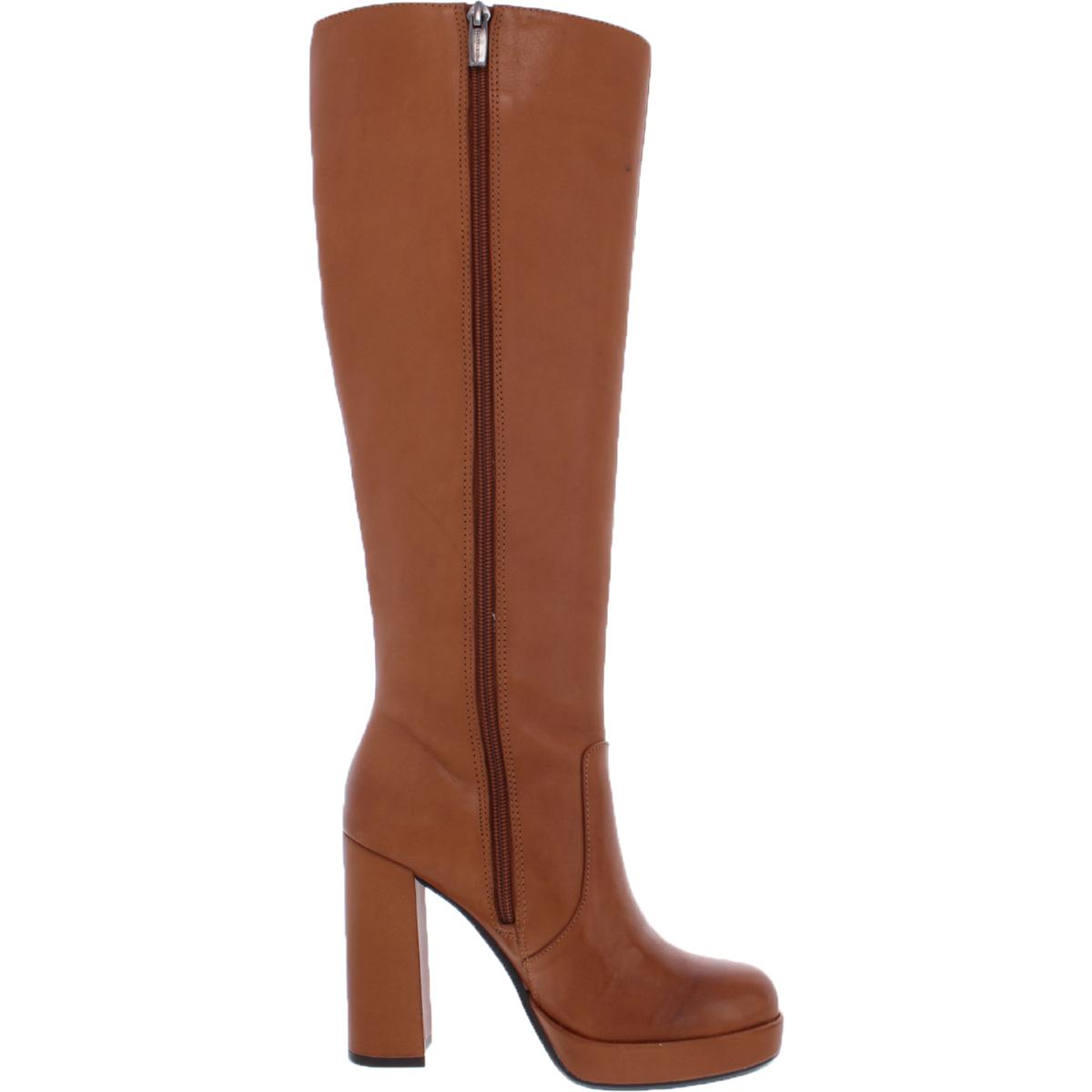 tall brown platform boots