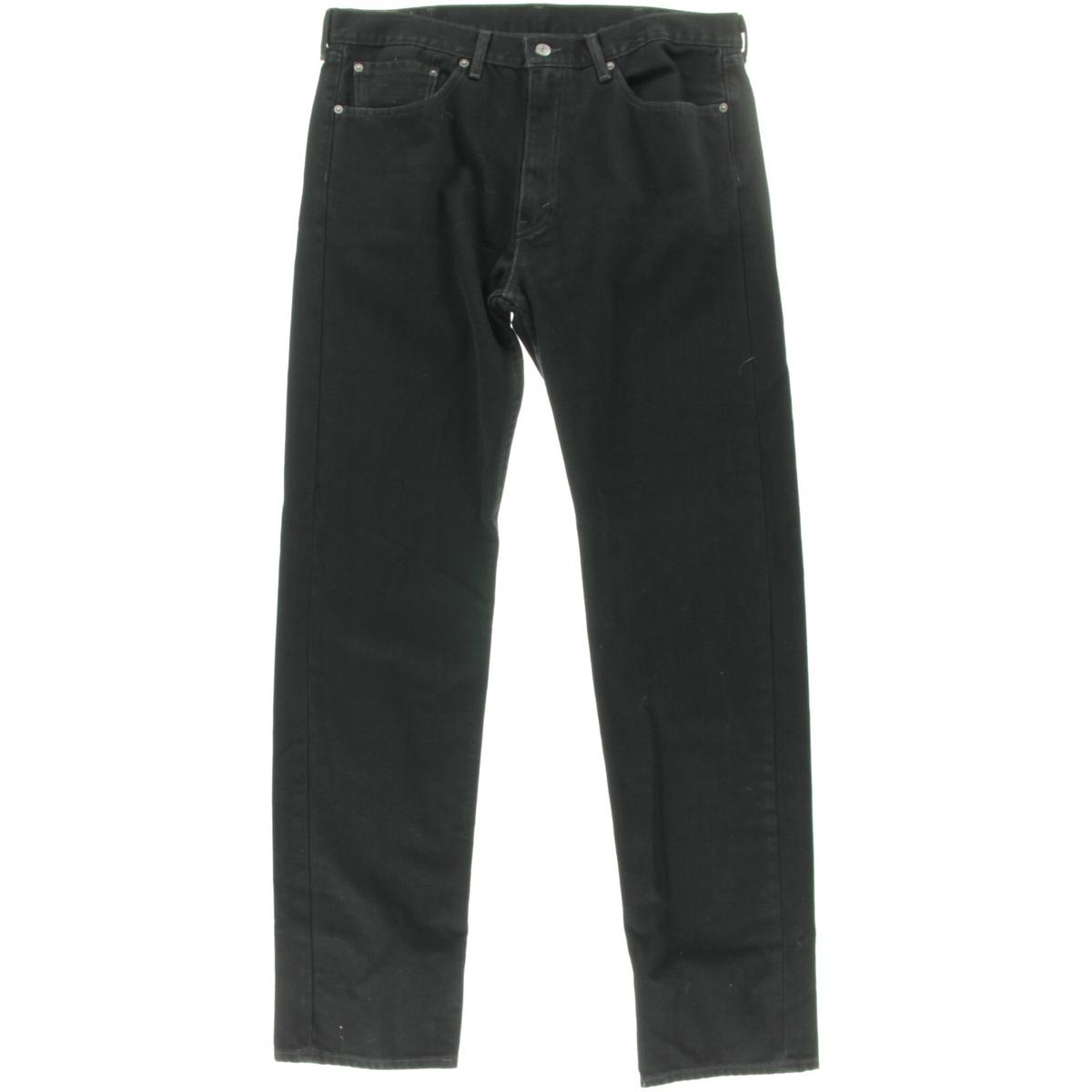 levi black straight leg jeans