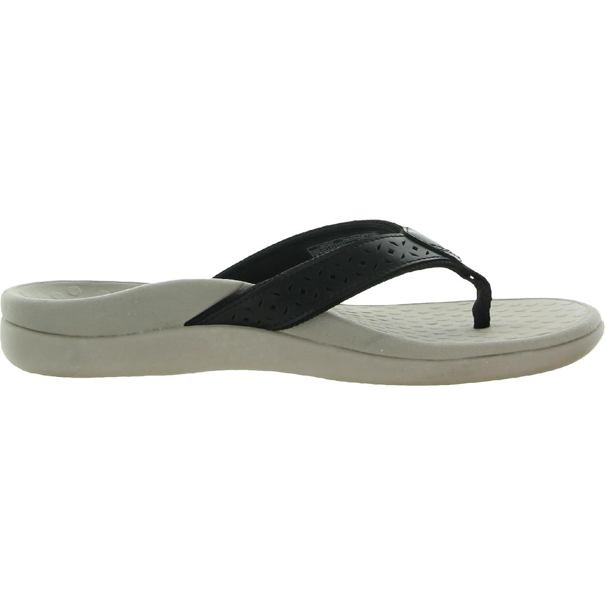 Vionic Womens Tideperf Leather Laser Slip On Thong Sandals Shoes BHFO ...