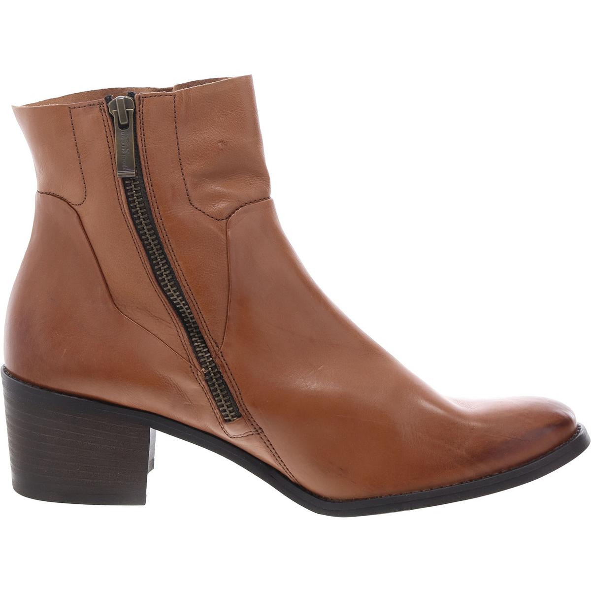 Paul Green Womens Leather Block Heel Booties Ankle Boots Shoes BHFO 6068 - Picture 5 of 6