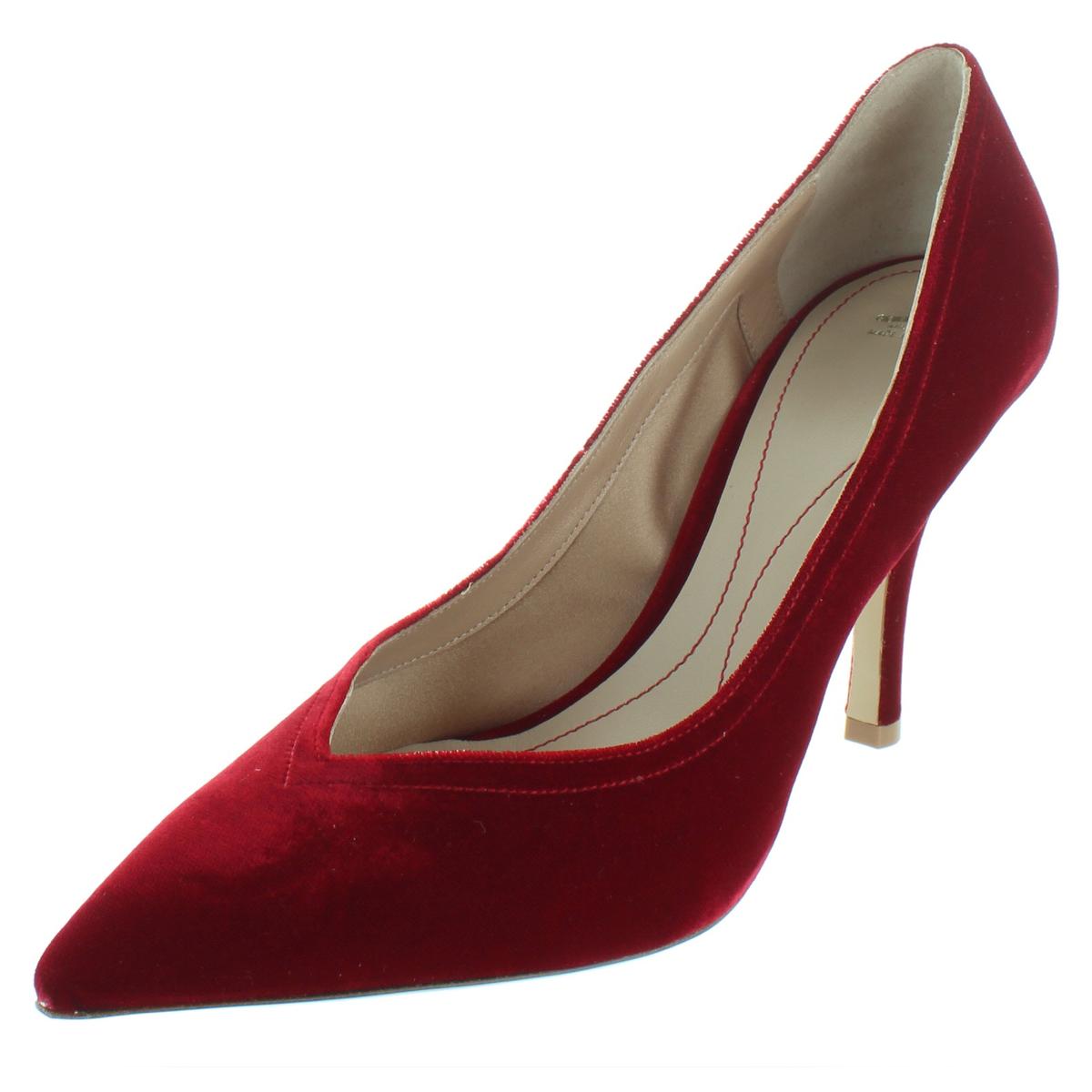 Giorgio Armani Womens Red Velvet Dress Heels Shoes 41 Medium (B,M) BHFO ...