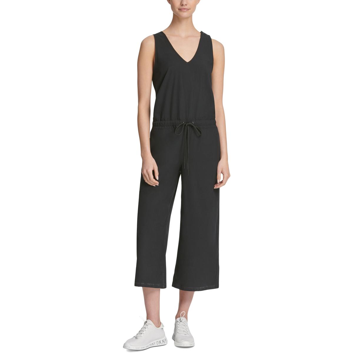 DKNY Sport Womens Black Running Workout Jumpsuit Athletic XS BHFO 6897
