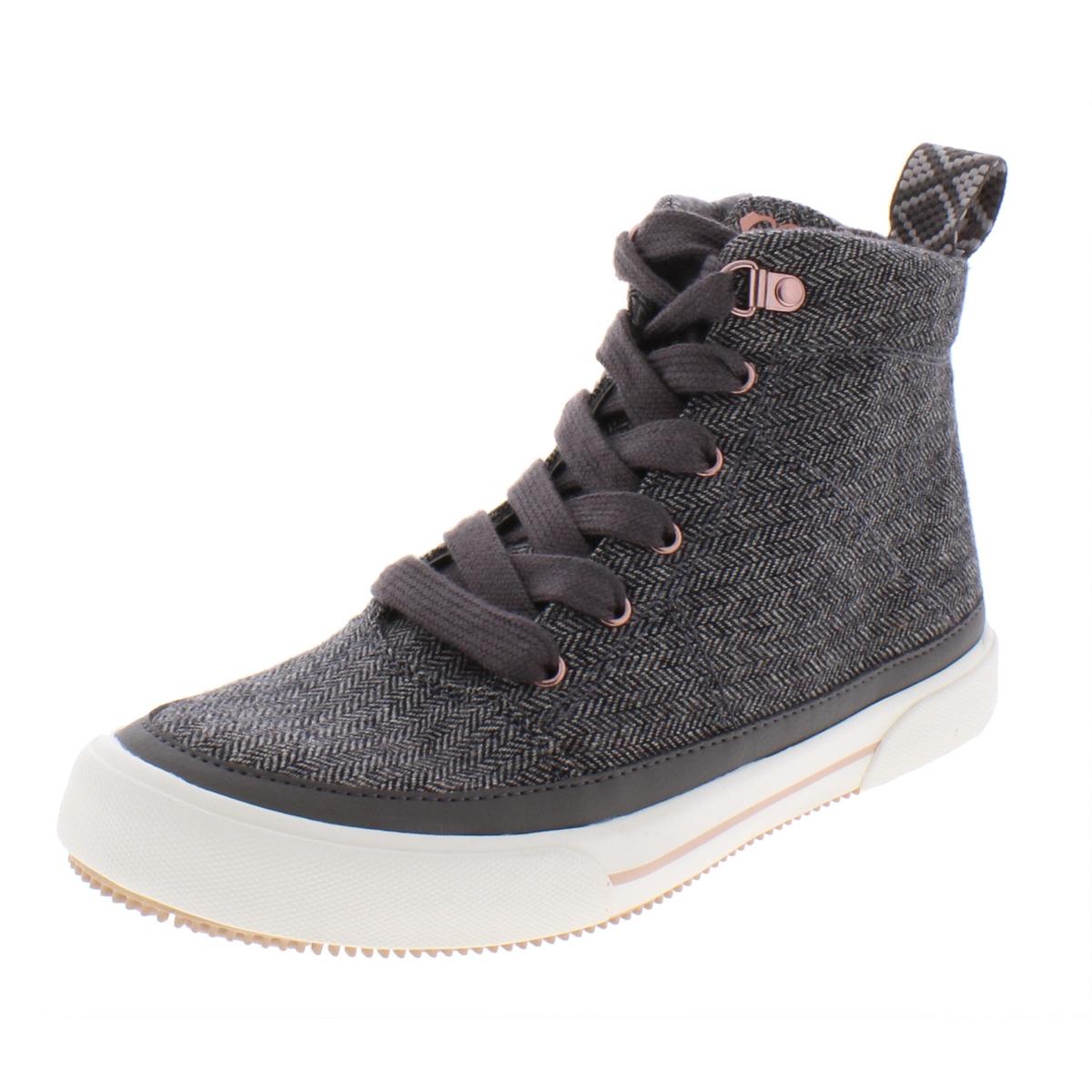 Roxy Womens Ivan Black Knit High Top Sneakers Shoes 6 Medium (B,M) BHFO