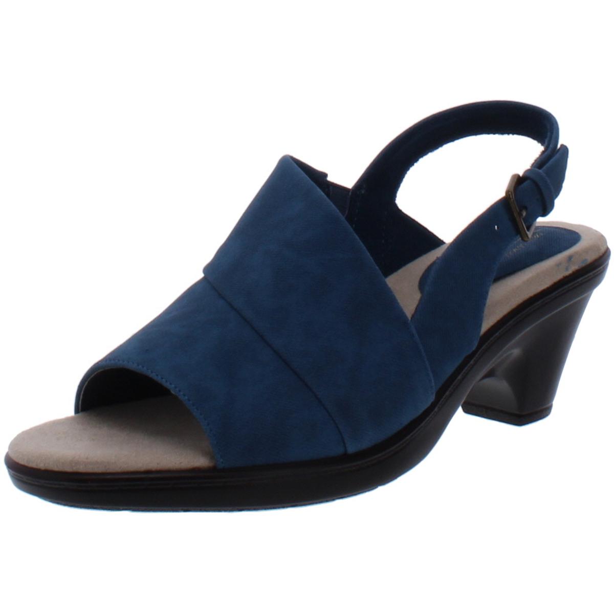 Easy Street Womens Irma Blue Heel Sandals Shoes 9.5 Narrow (AA,N) BHFO