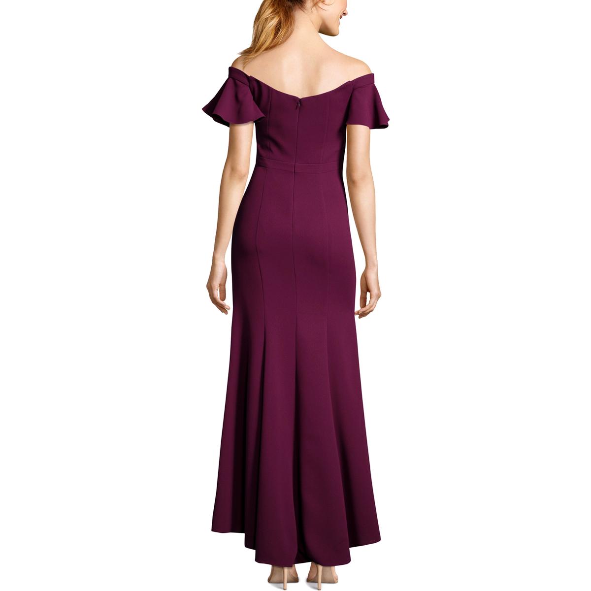 xscape floral ruffled gown