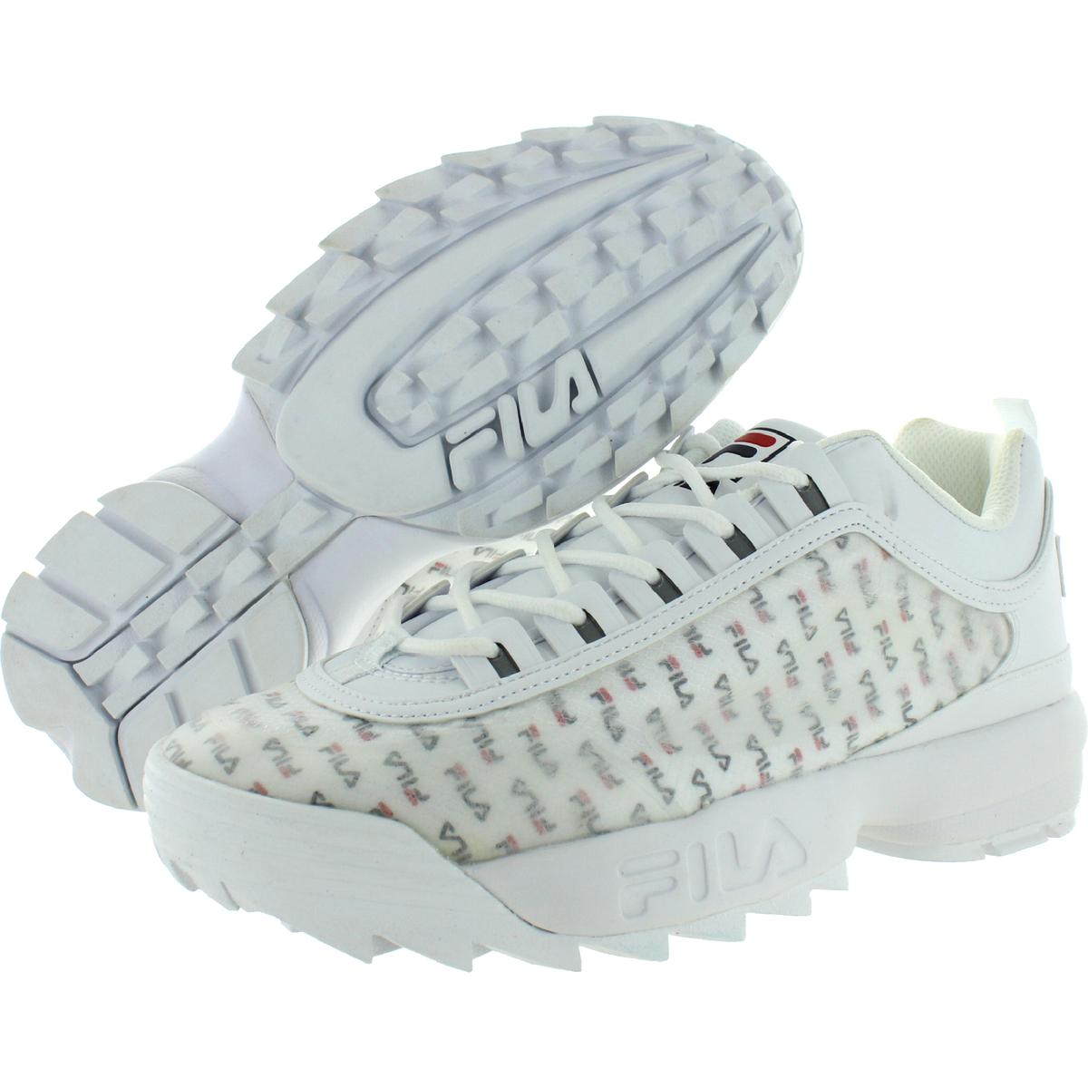 fila disruptor ii clear logos