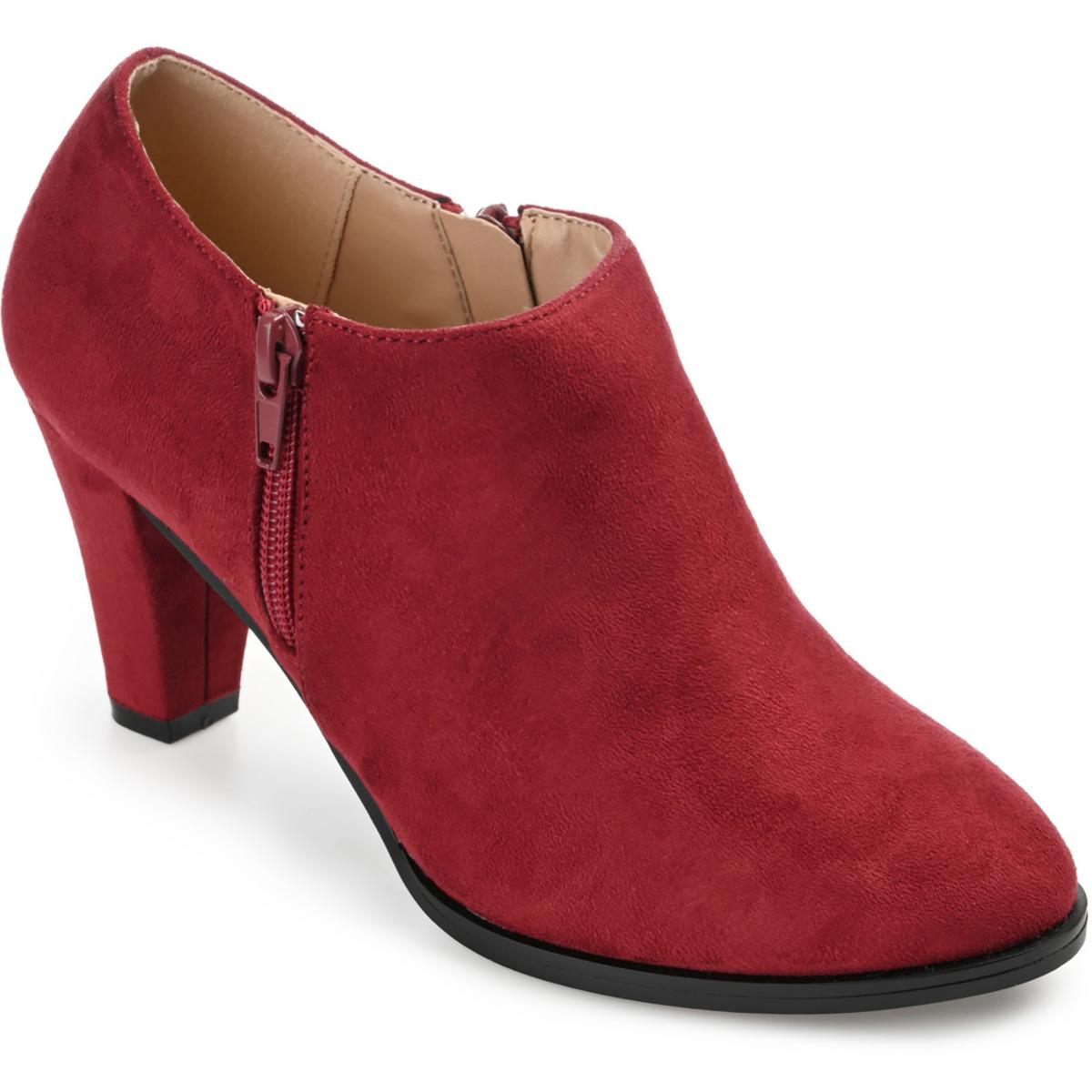Journee Collection Womens Sanzi Faux Suede Block Heel Booties Shoes BHFO 0779 - Picture 8 of 8