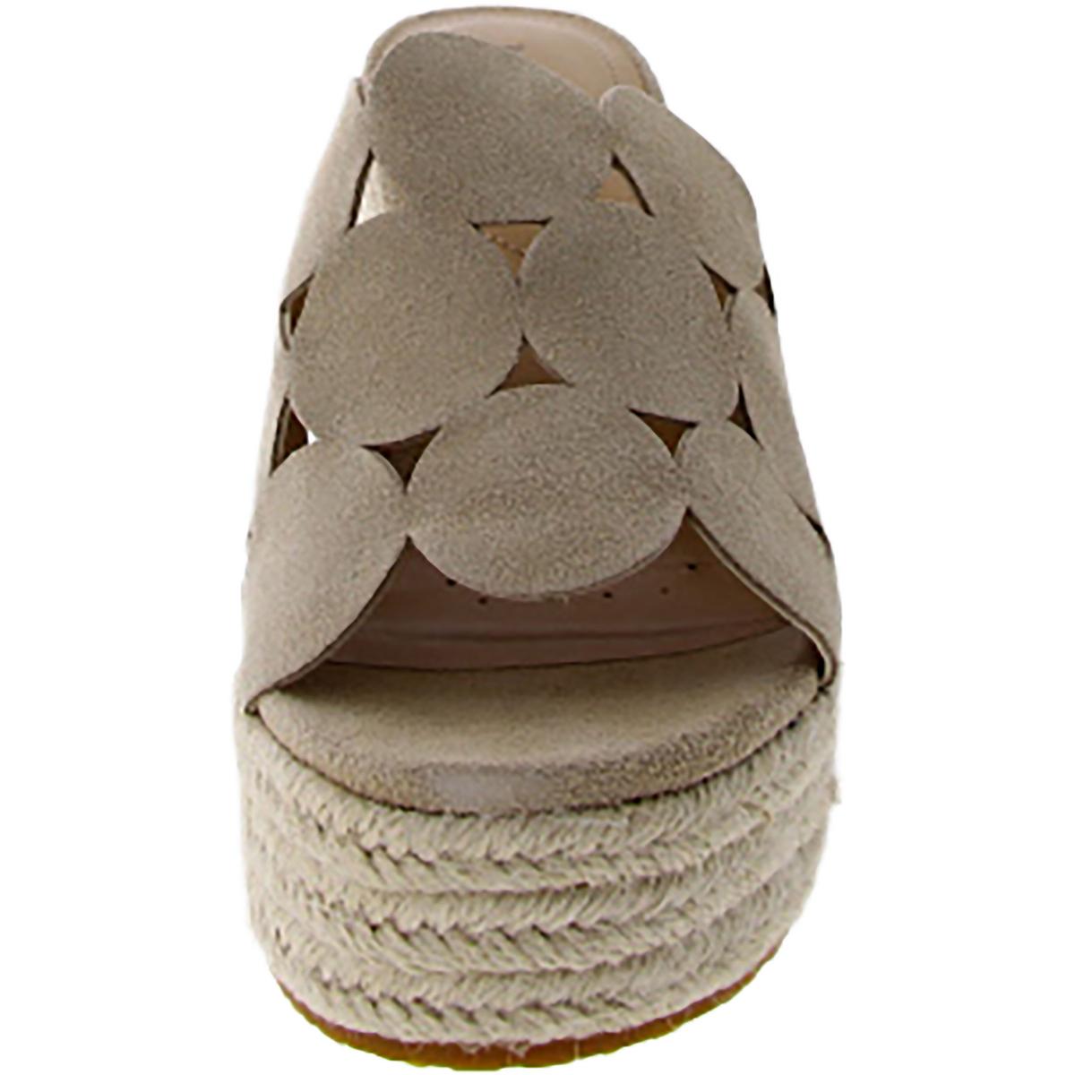 NYDJ Womens HELENE Faux Leather Slip On Open Toe Wedge Sandals Shoes BHFO 8425 - Picture 6 of 6