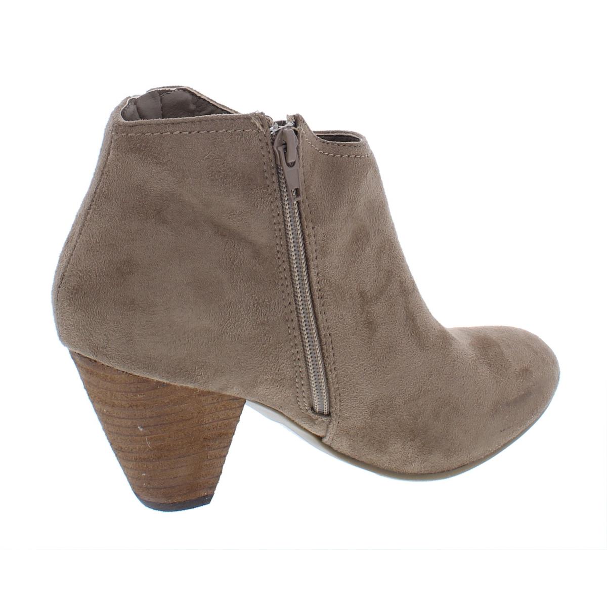 XOXO Womens Amberly Taupe Faux Suede Booties Shoes 8.5 Medium (B,M ...