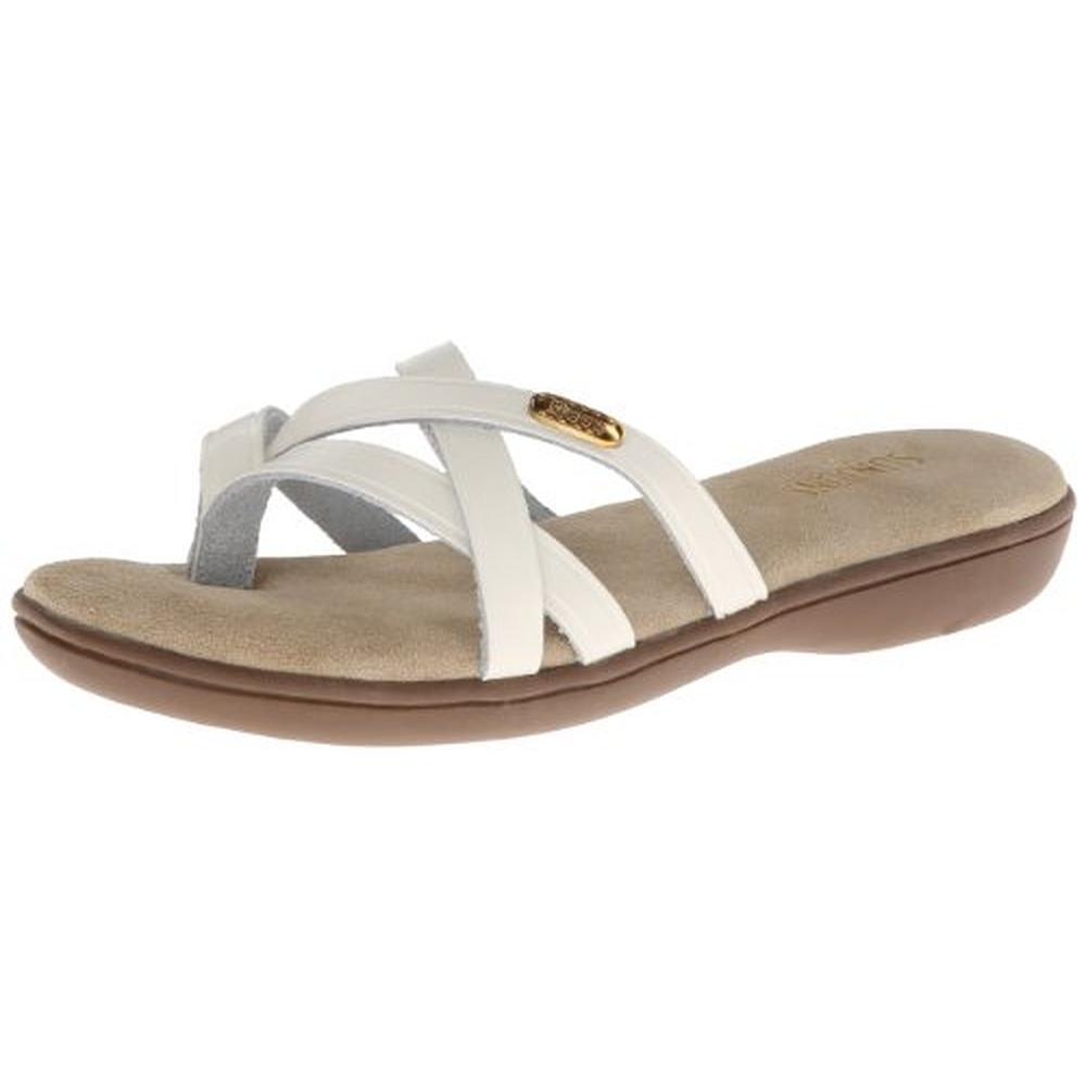 G.H. BASS & CO. 8233 NEW Womens Sharon White Thong Sandals 8 Medium (B ...