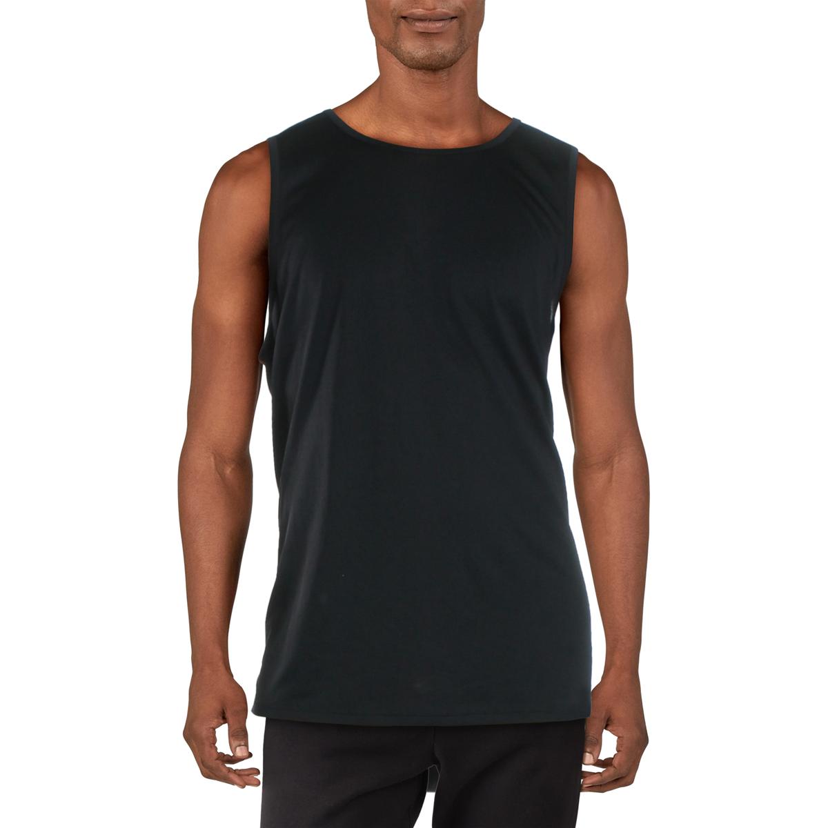 Ideology Mens Black Training Fitness Workout Tank Top Big