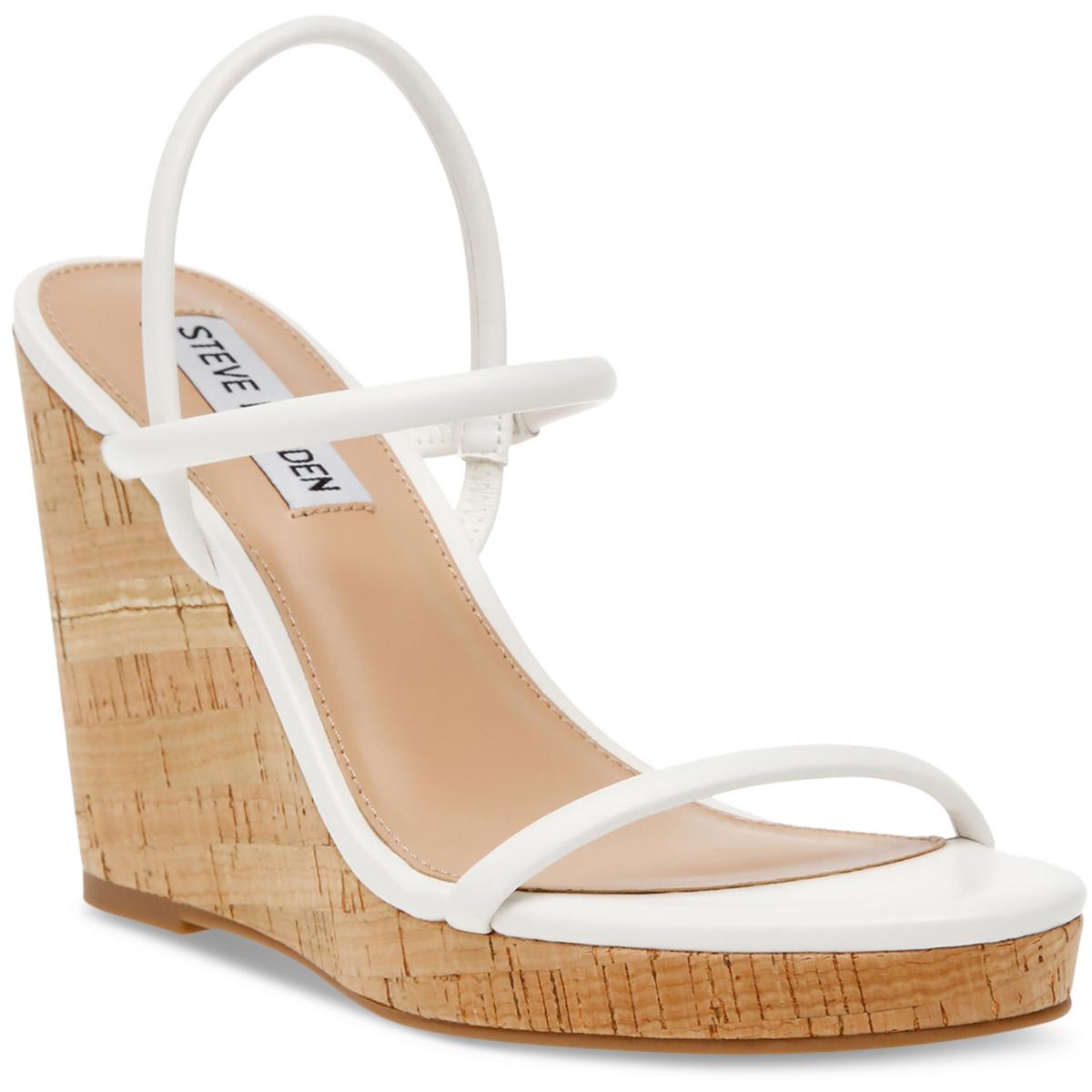 Steve Madden Женские белые босоножки на танкетке Udell, размер 11, средний (B,M), BHFO 2980