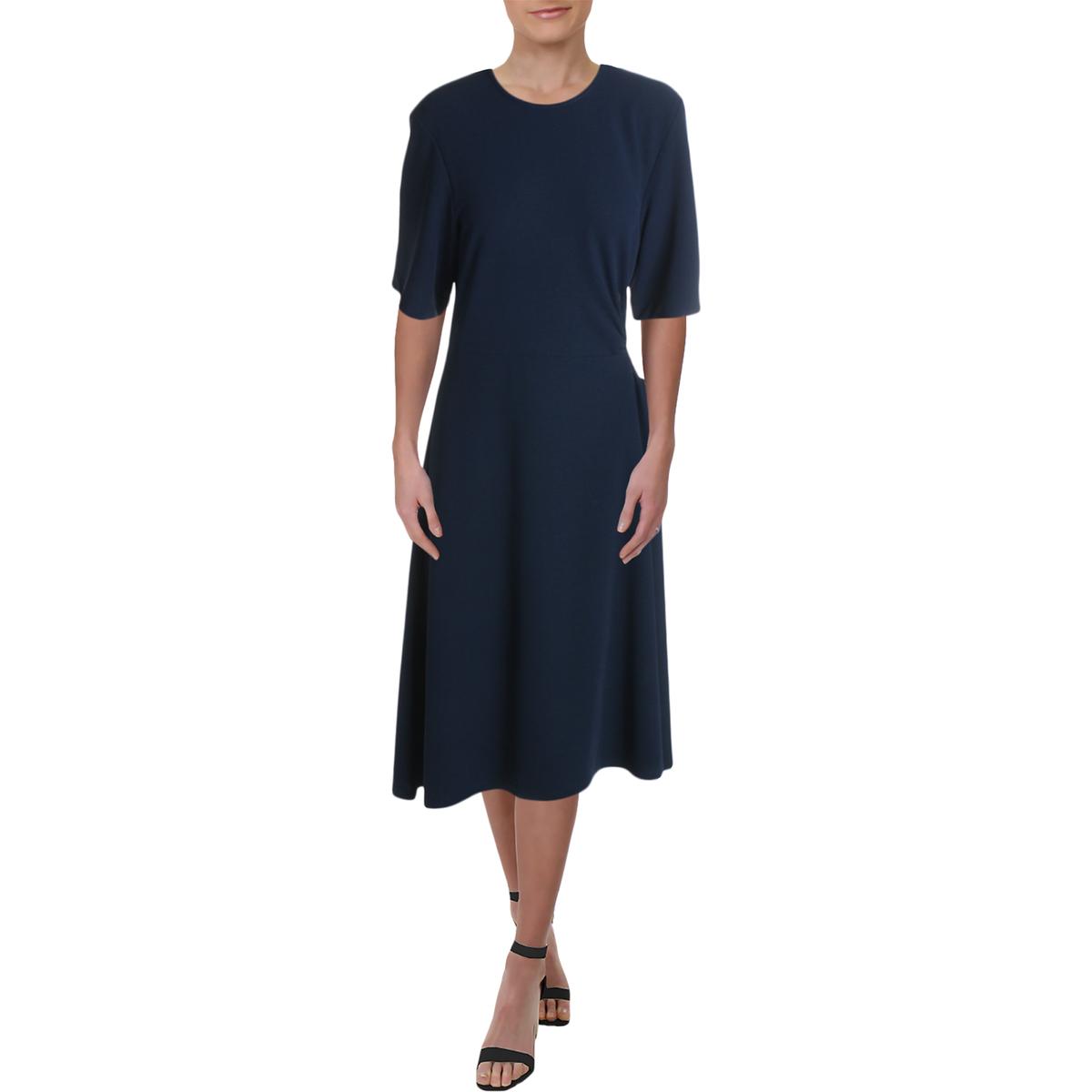 See by Chloe Womens Navy Cut-Out Ruched A-Line Midi Dress L BHFO 6494 ...