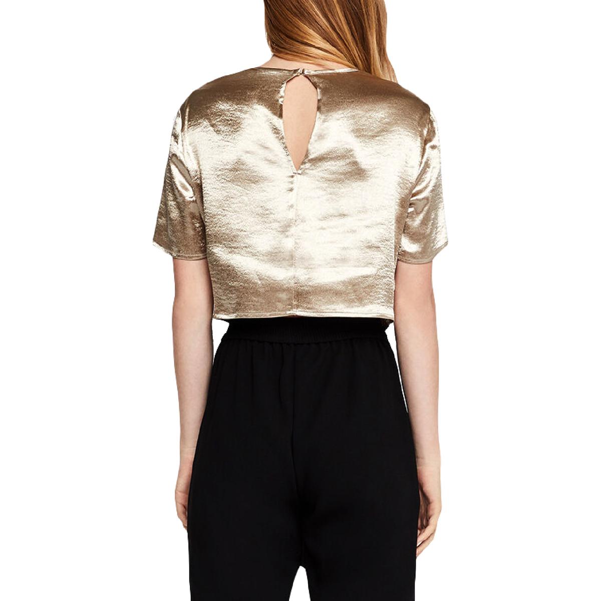 short sleeve satin blouse