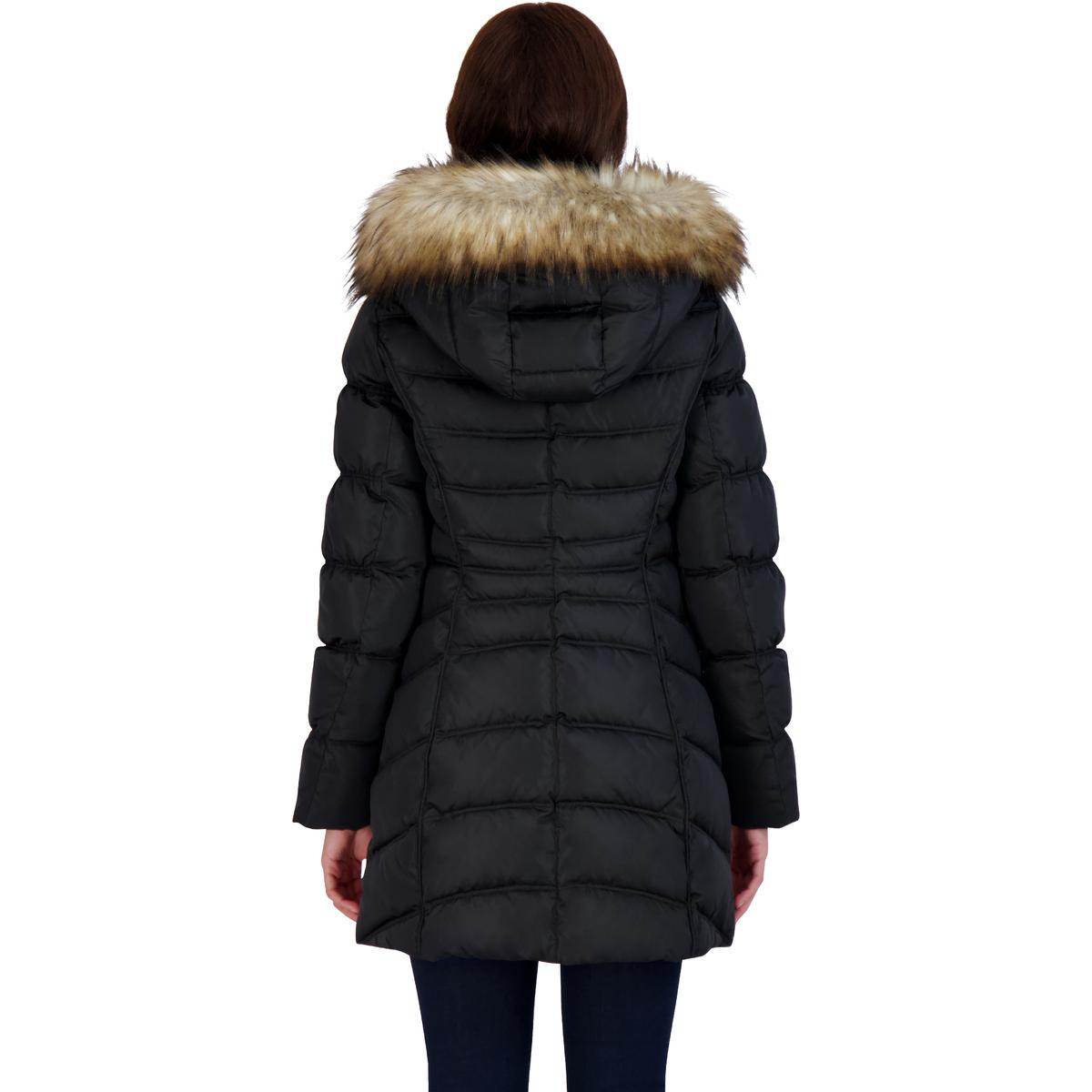 Laundry by shelli segal faux fur hood quilted puffer jacket hot sale