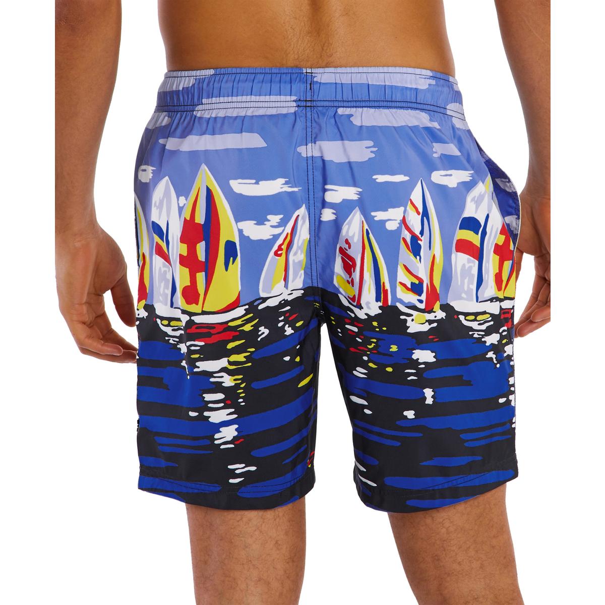 Nautica Mens Blue Printed Board Shorts Beachwear Swim Trunks XXL BHFO ...