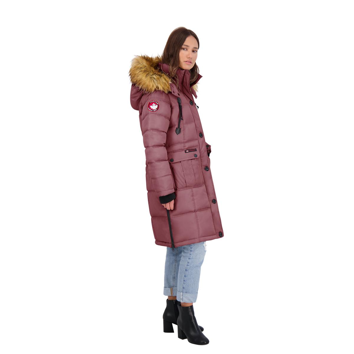 Canada Weather Gear Puffer Coat for Women- Long Faux Fur Insulated Winter Jacket