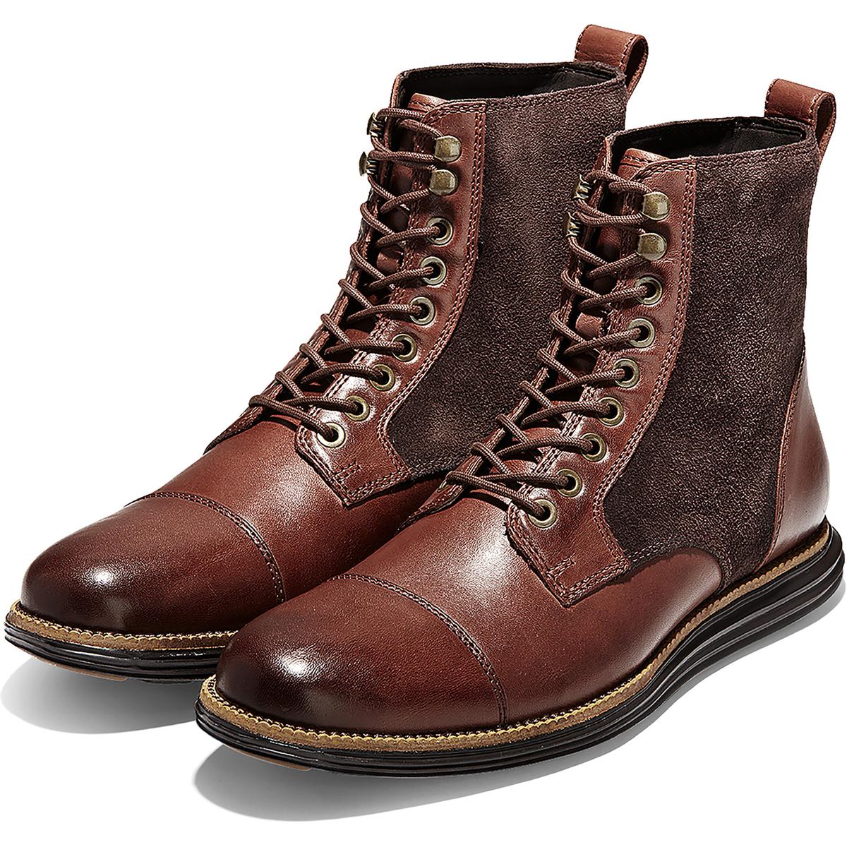 Cole Haan Mens Original Grand Brown Cap Toe Boots Shoes 8 Medium (D) BHFO 0867 | eBay