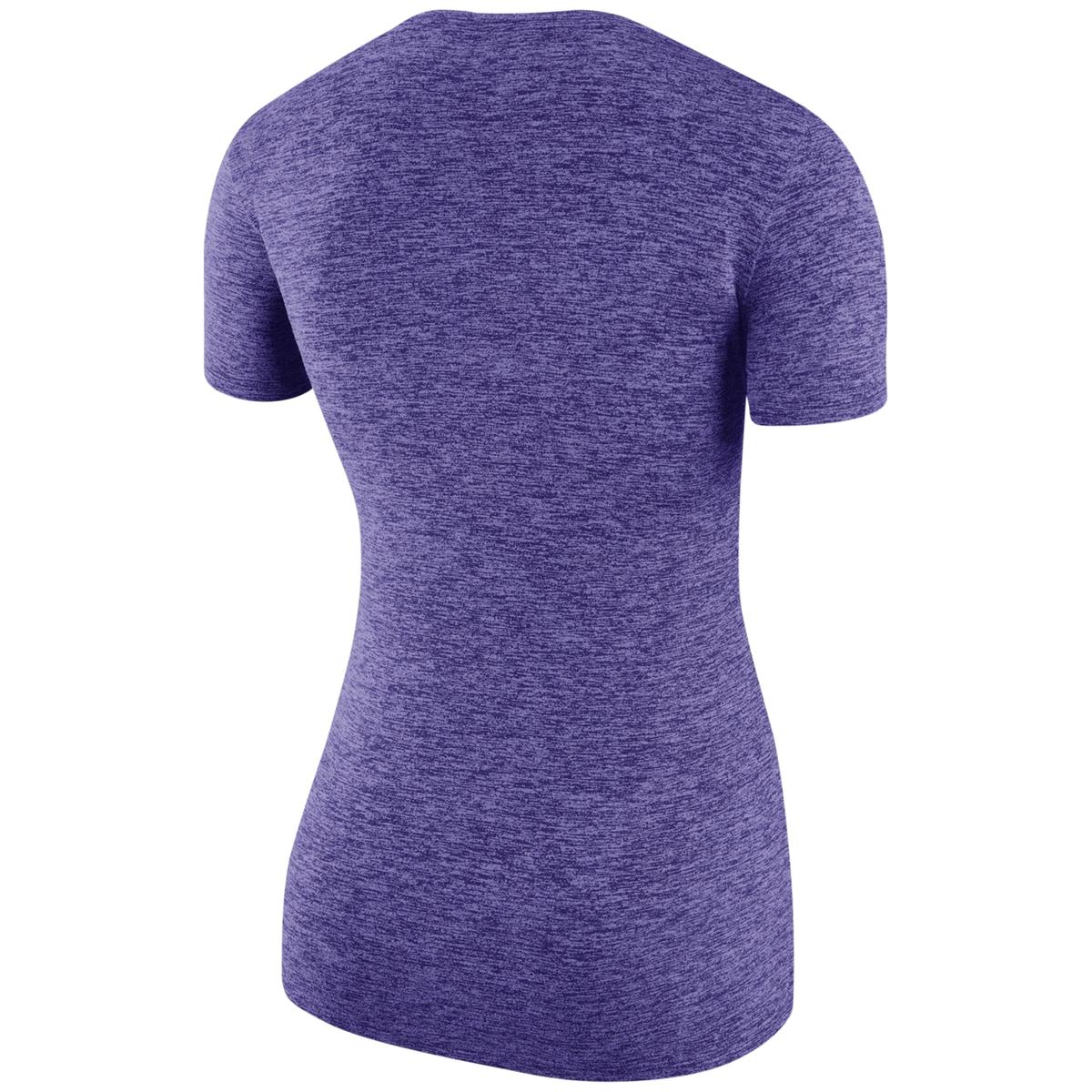 Nike Womens Purple Dri-Fit Short Sleeves Training T-Shirt Athletic XS ...