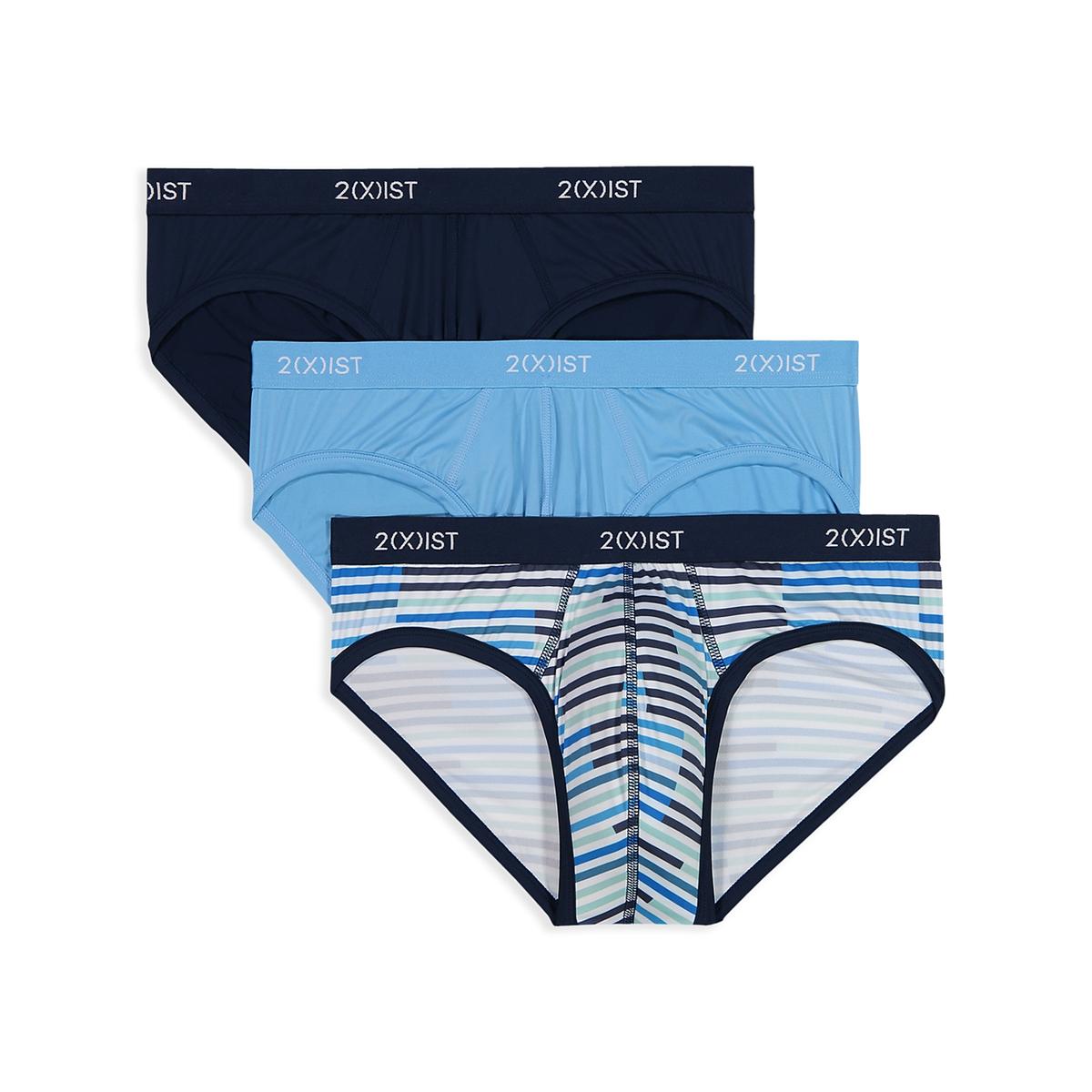 2(X)Ist Mens Blue 3 Pack No Show Underwear Briefs XL BHFO 7600 | eBay