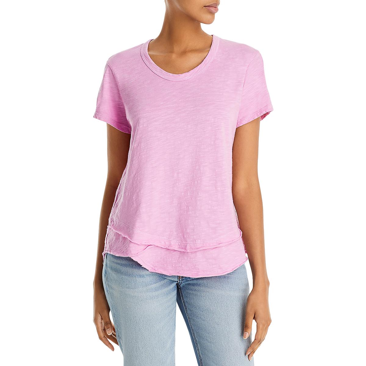 Wilt Womens Cotton Layered Hi-Low T-Shirt Top BHFO 4952