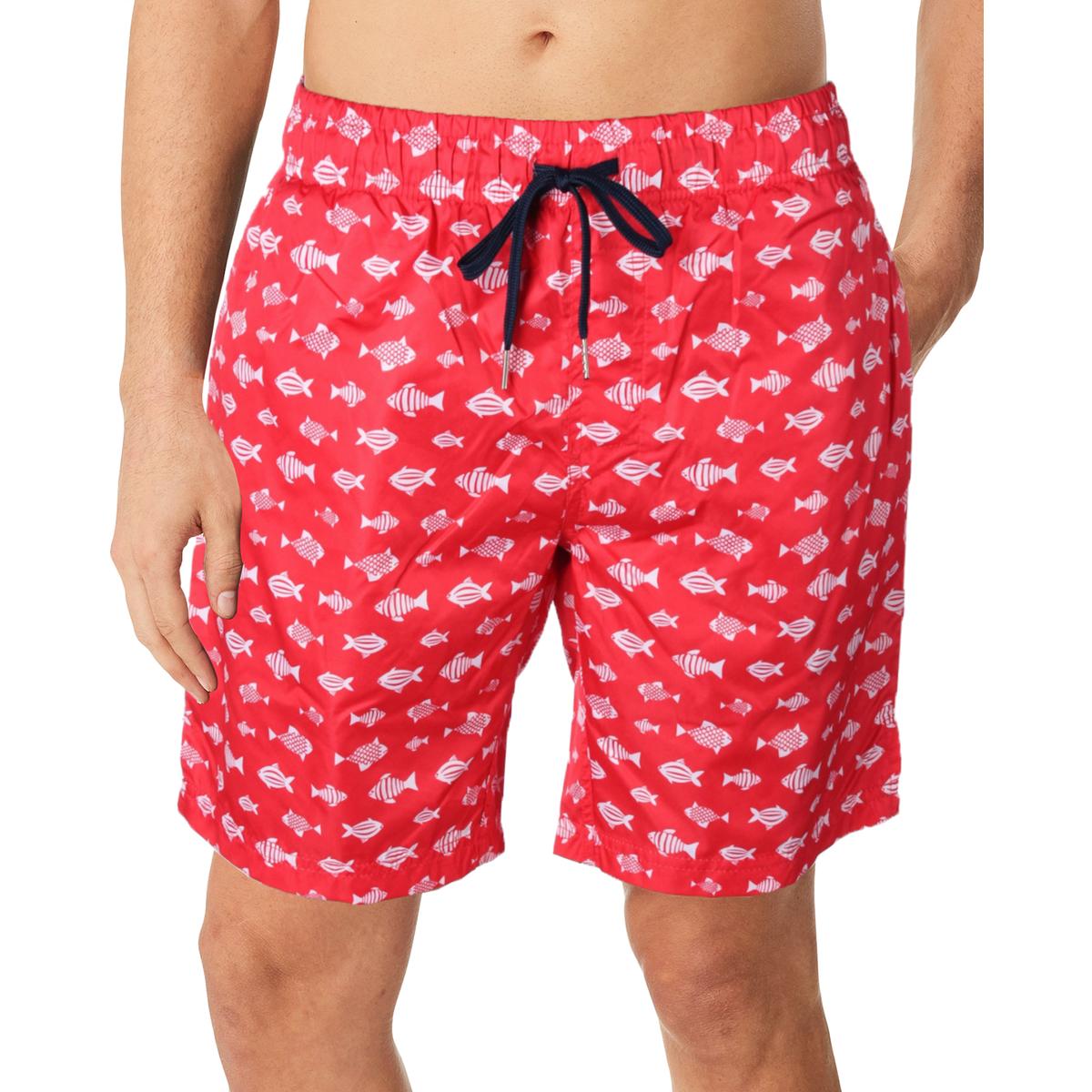 2xist Mens Catalina Red Woven Printed Swim Trunks Swimsuit M BHFO 6921 ...