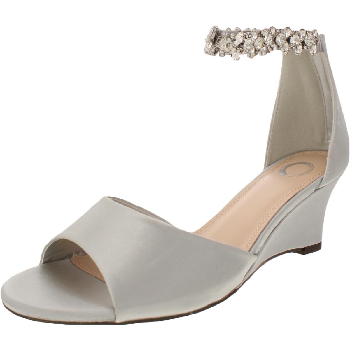 journee collection womens connor pumps zip open toe wedge heel
