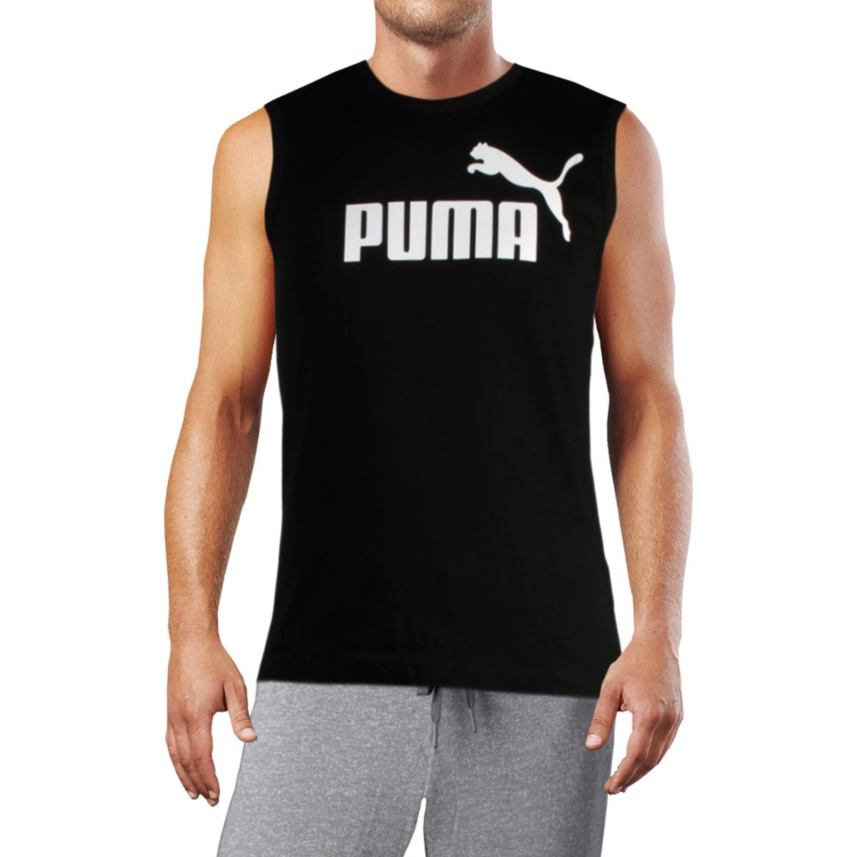 Puma Men's No. 1 Logo Sleeveless Lifestyle T-Shirt Black Size XL | eBay