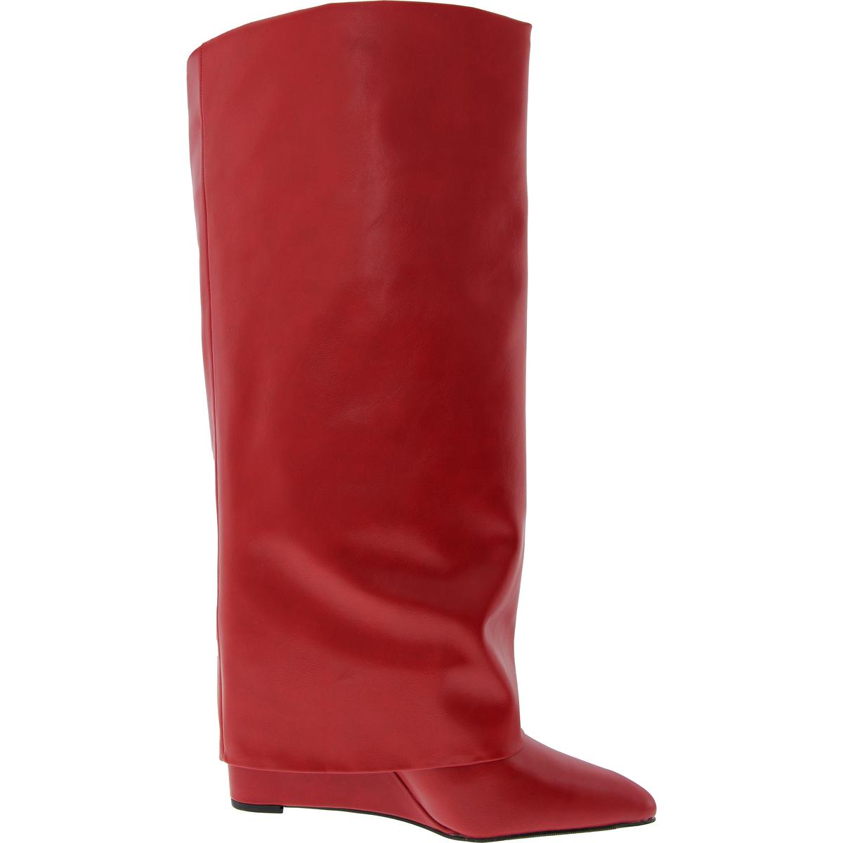 Madden Girl Womens Evanderwc Faux Leather Cuffed Knee-High Boots Shoes BHFO 8026 - Picture 14 of 15