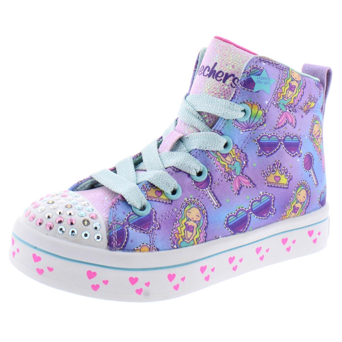 Twinkle Toes by Skechers Girls Mermaid Party Purple Sneakers Shoes BHFO ...