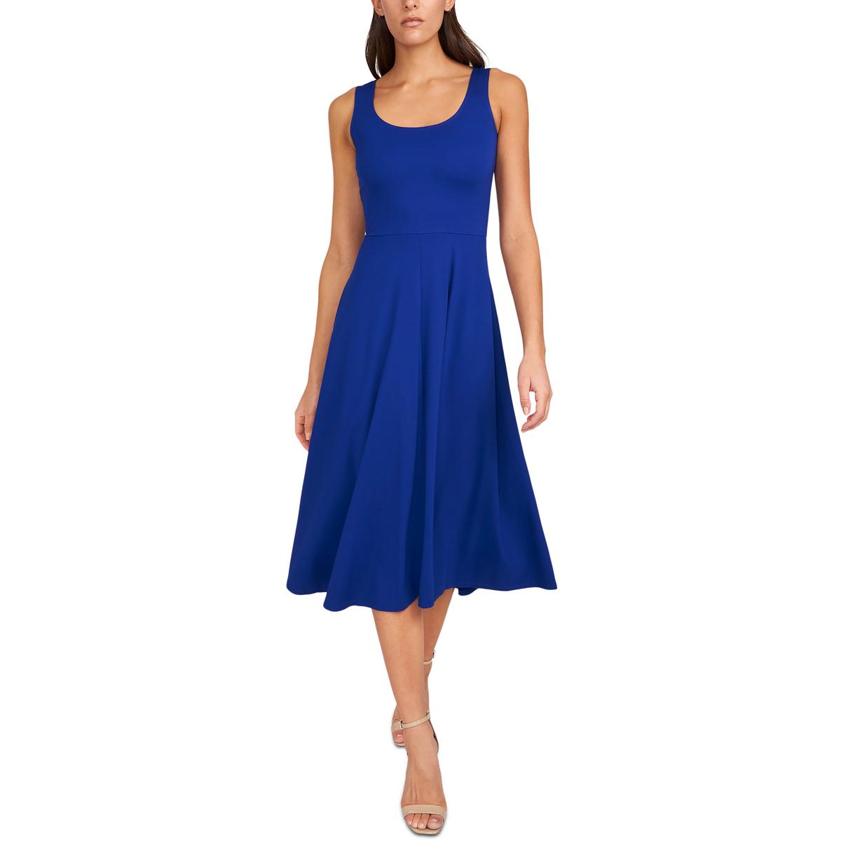 North Style Women's Dress 10P Blue Floral Empire Fit Flare Set Medium Petite