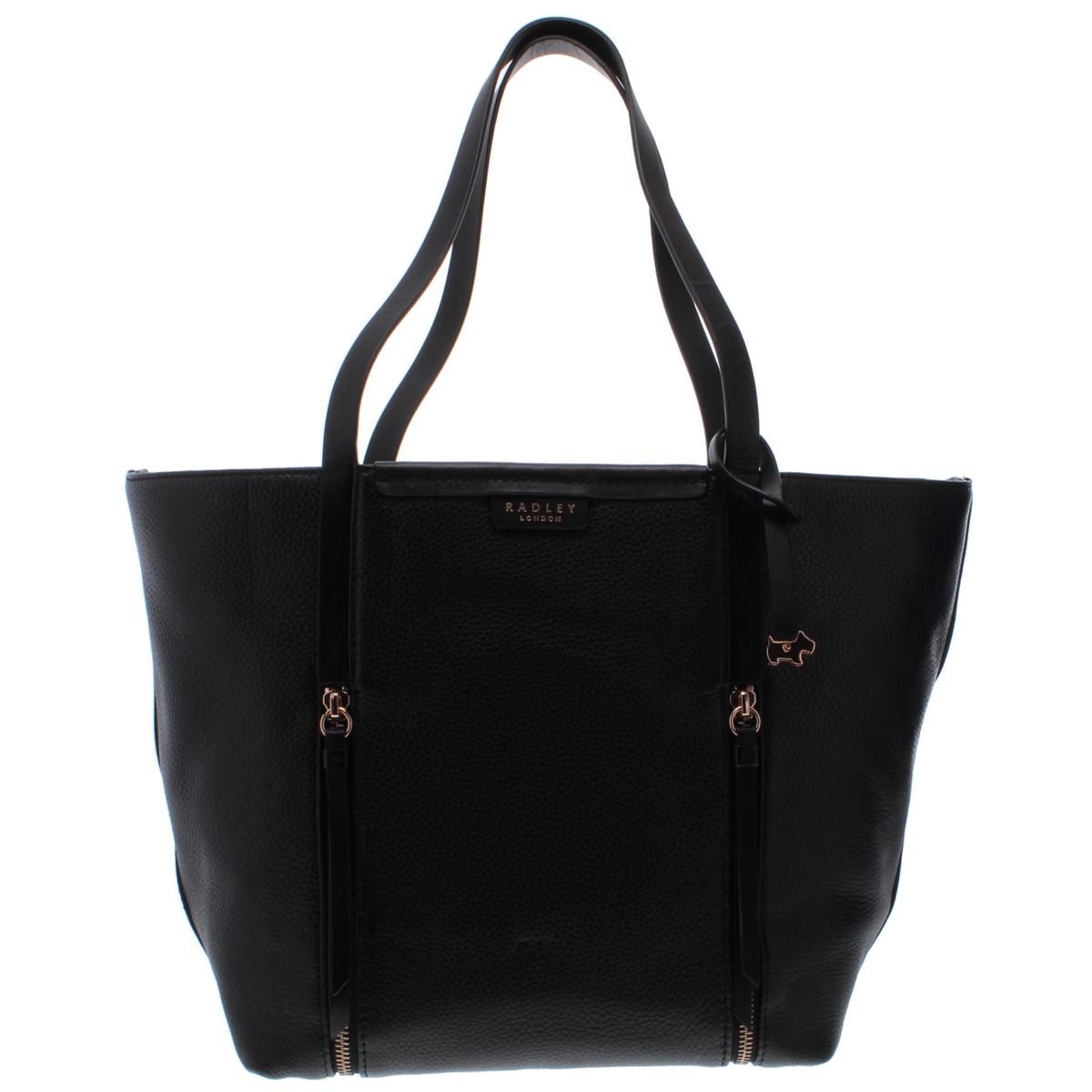 Radley London Womens Penhurst Black Leather Tote Handbag Purse Large