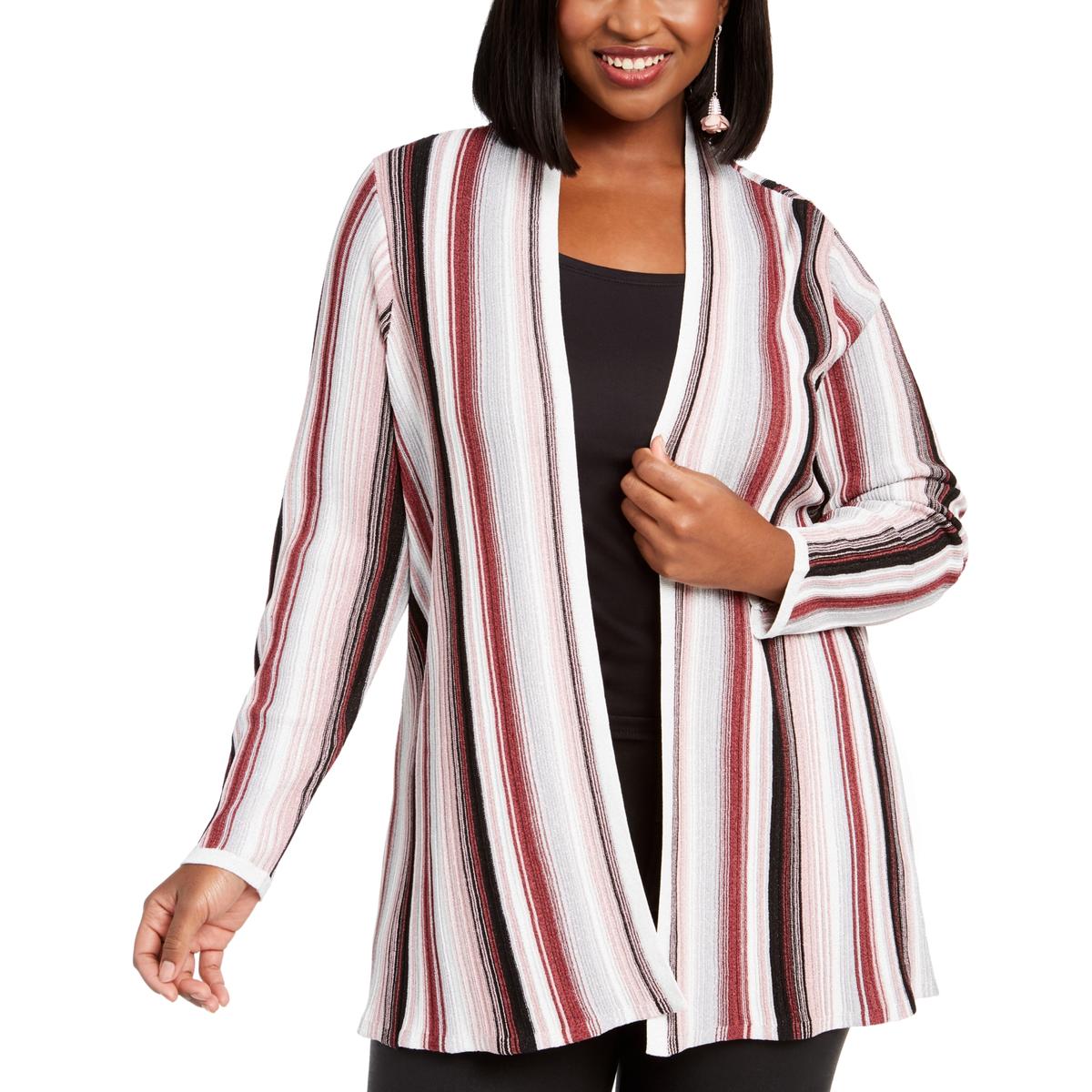 striped duster cardigan