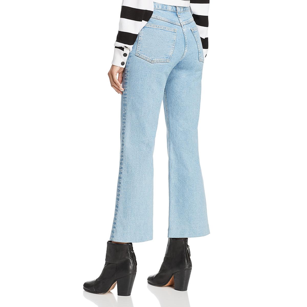 wide leg ankle jeans