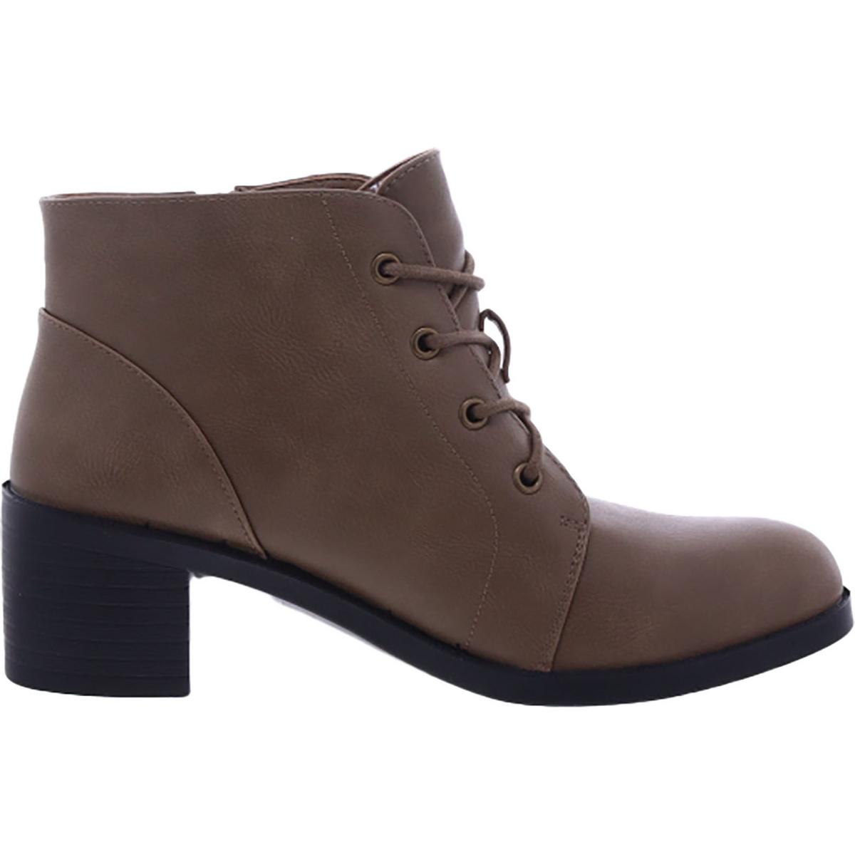 Easy Street Womens Becker Faux Leather Block Heel Ankle Boots Shoes BHFO 7377 - Picture 6 of 9